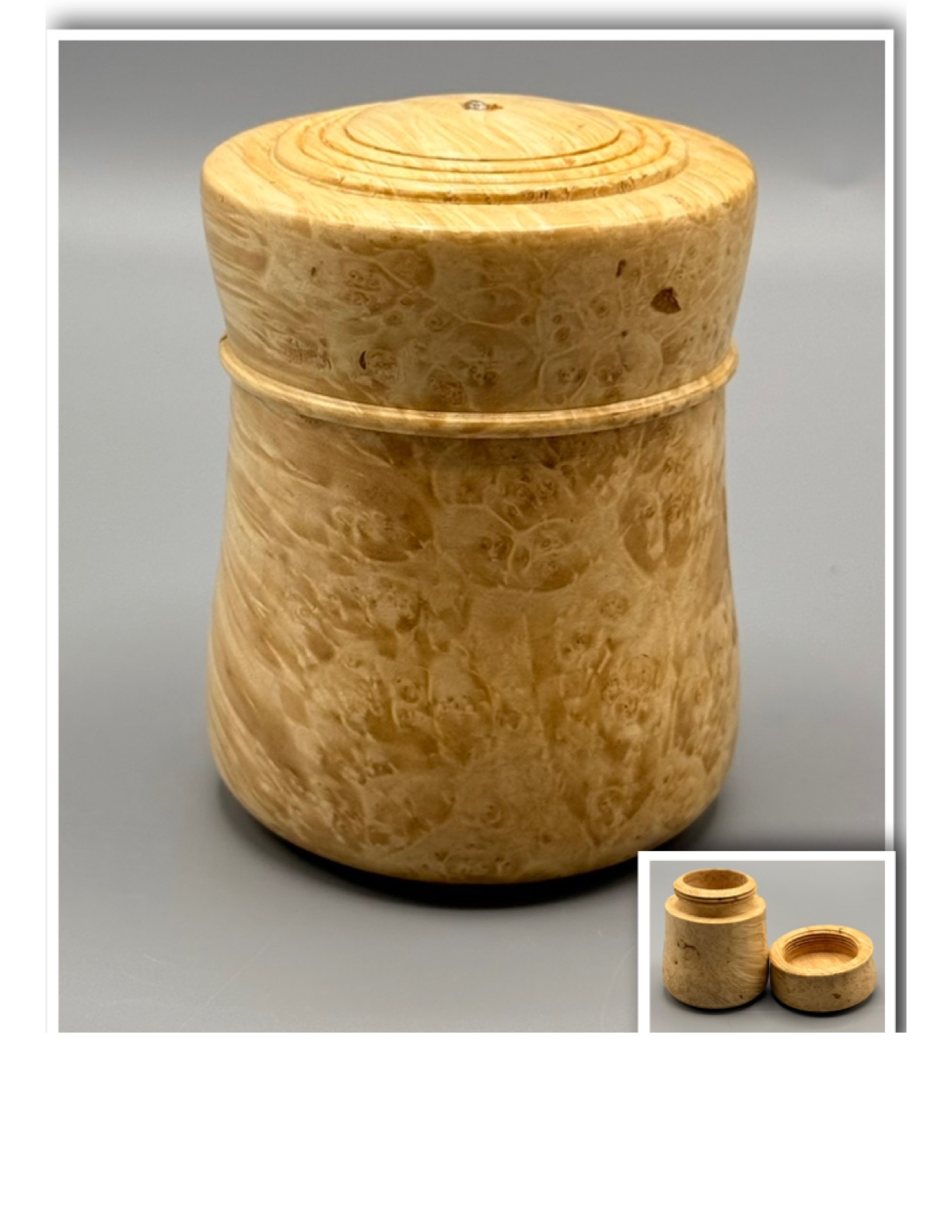 Boxelder Burl Threaded Box