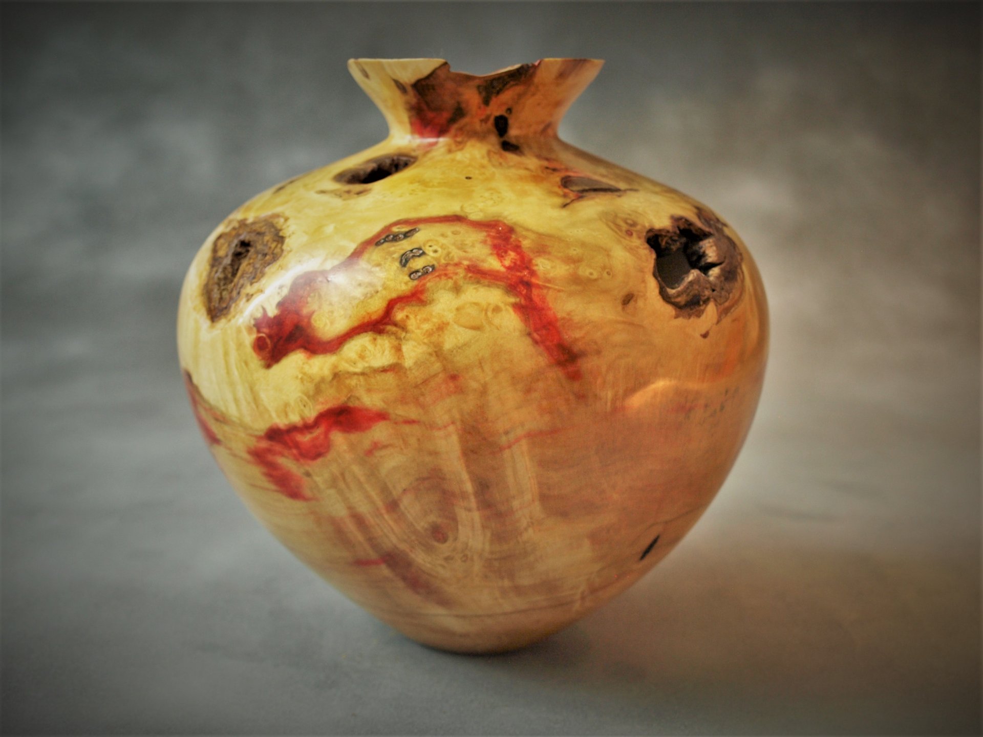 Boxelder burl vase.