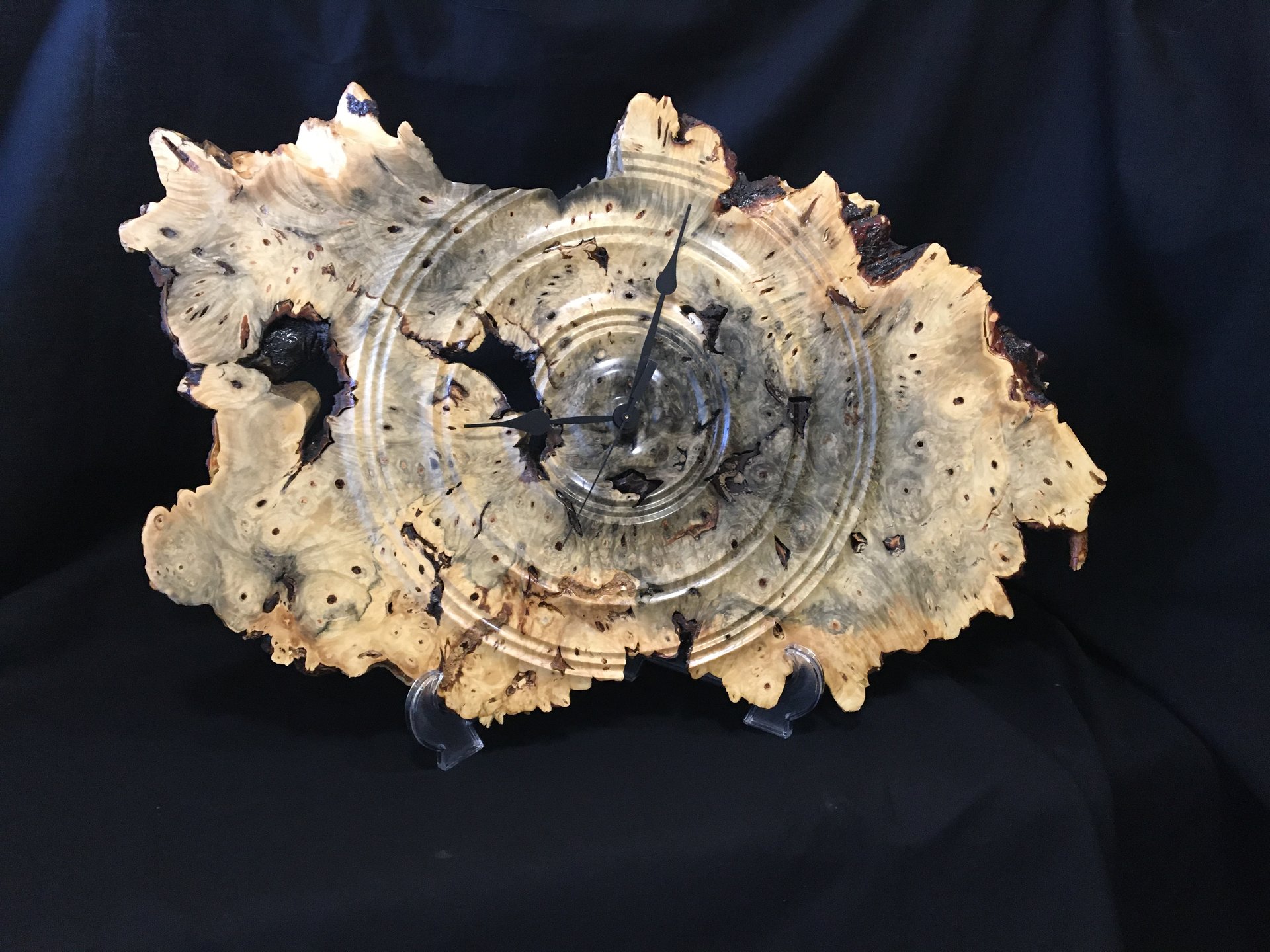 Buckeye burl clock