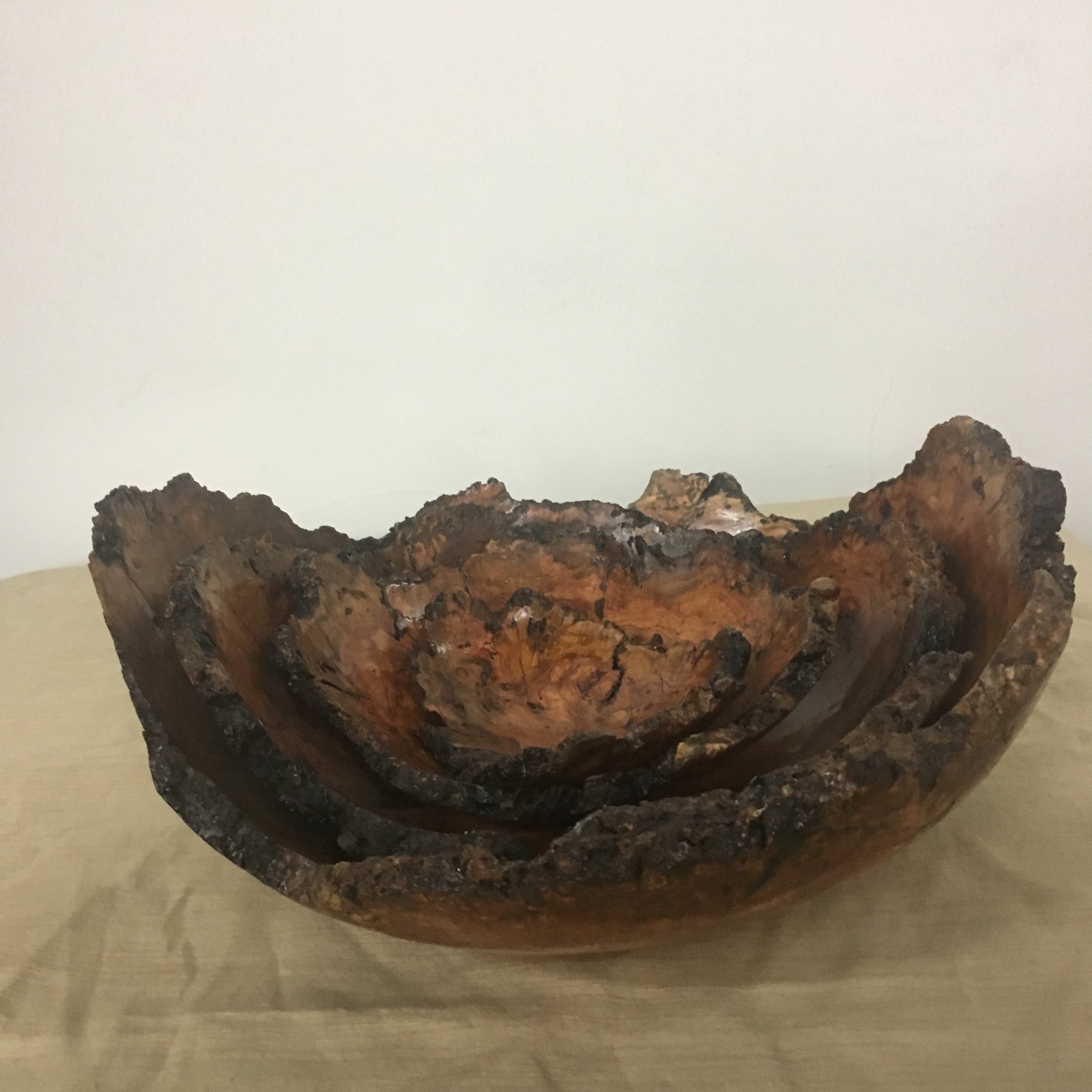 Burl in 4 bowls