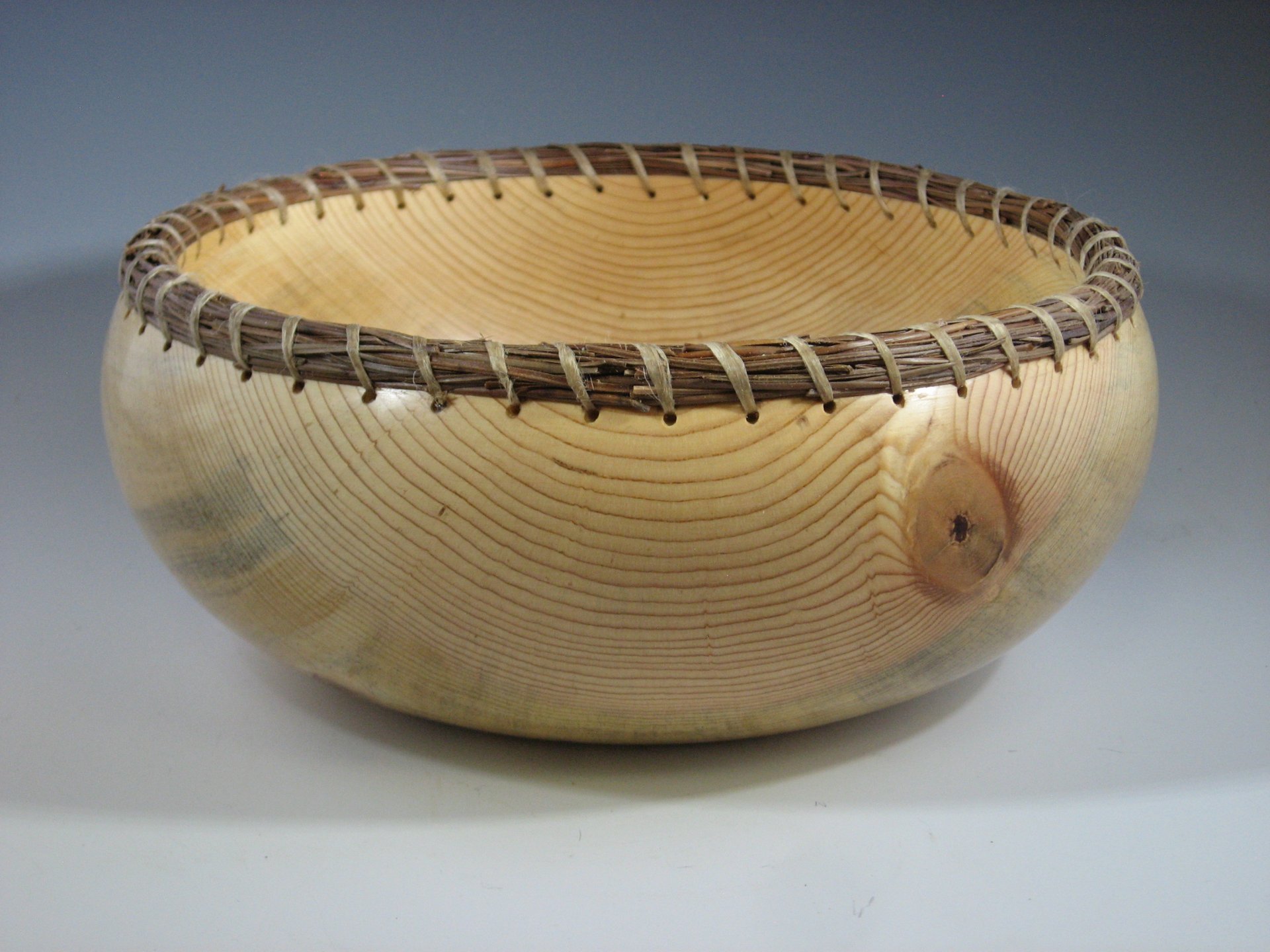 Calabash Bowl w/Pine Needle Accent