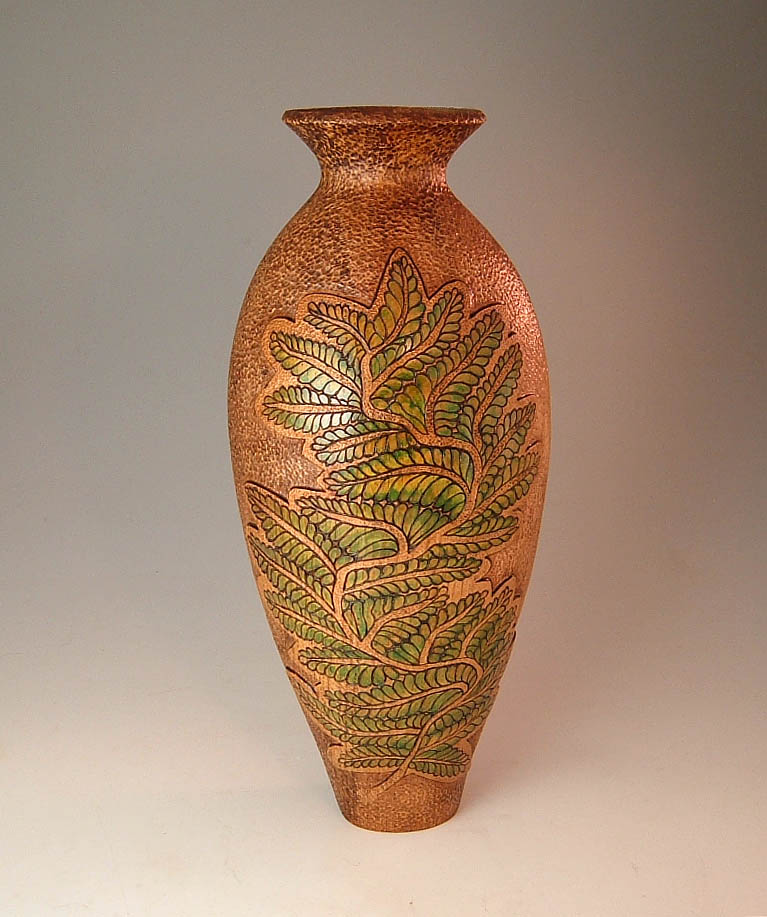 Carved Oak Vessel