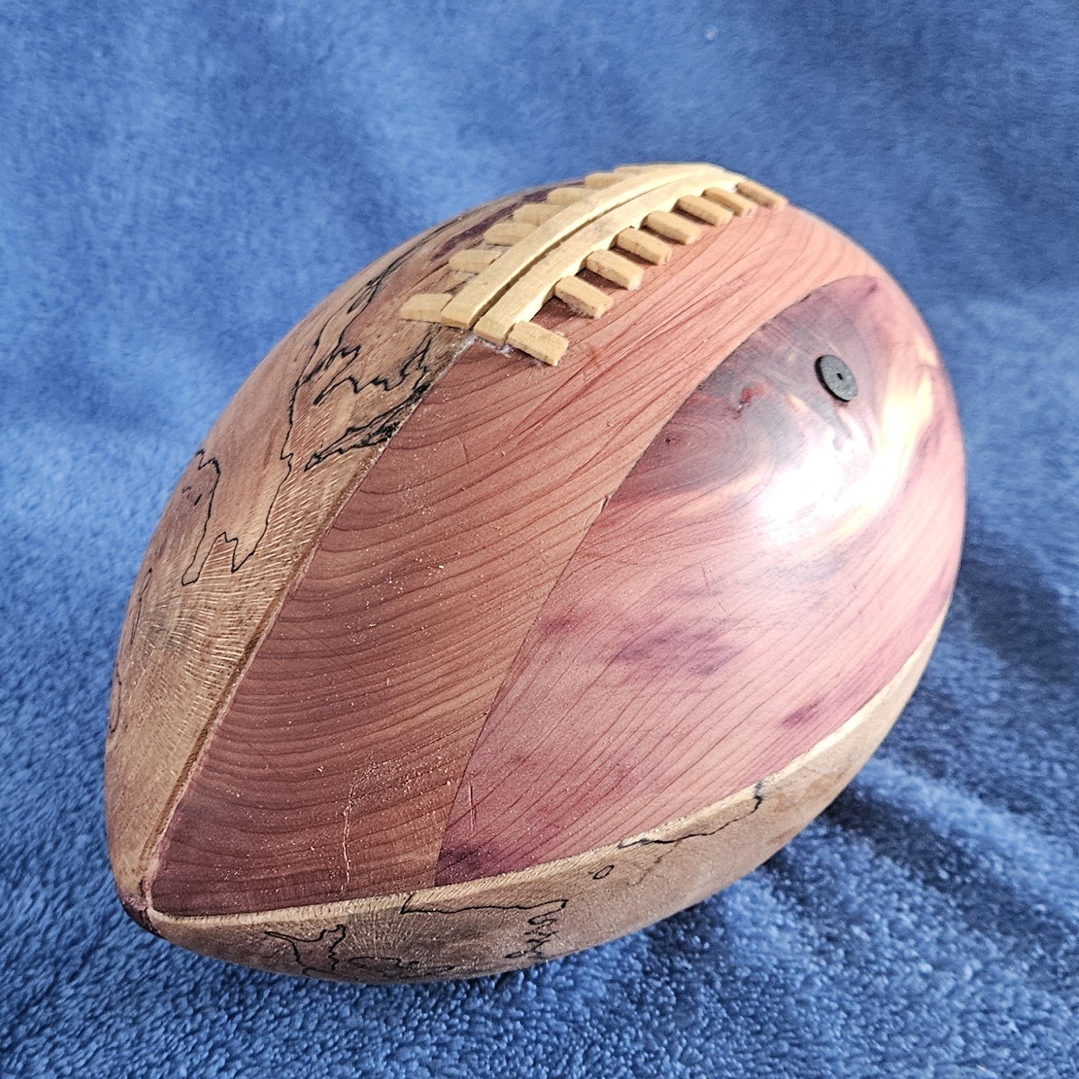 cedar and spalted sycamore football
