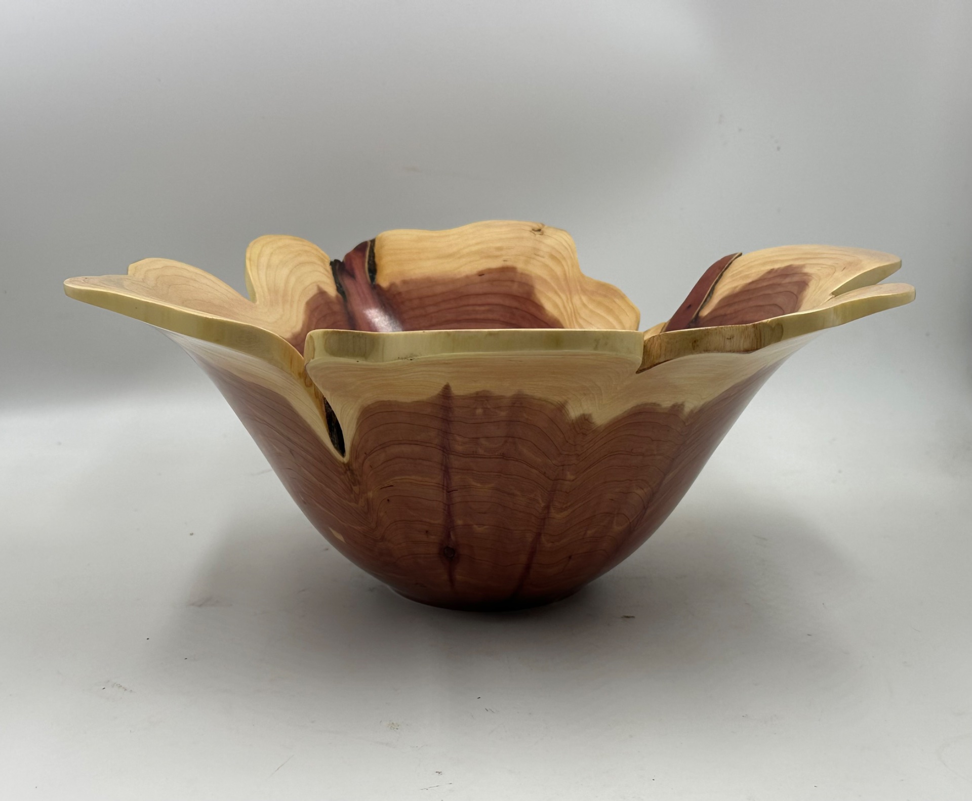 Cedar bowl - profile view