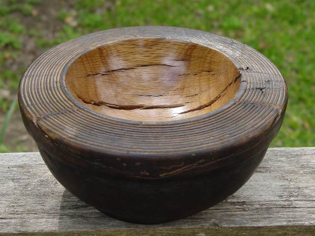 charred oak bowl