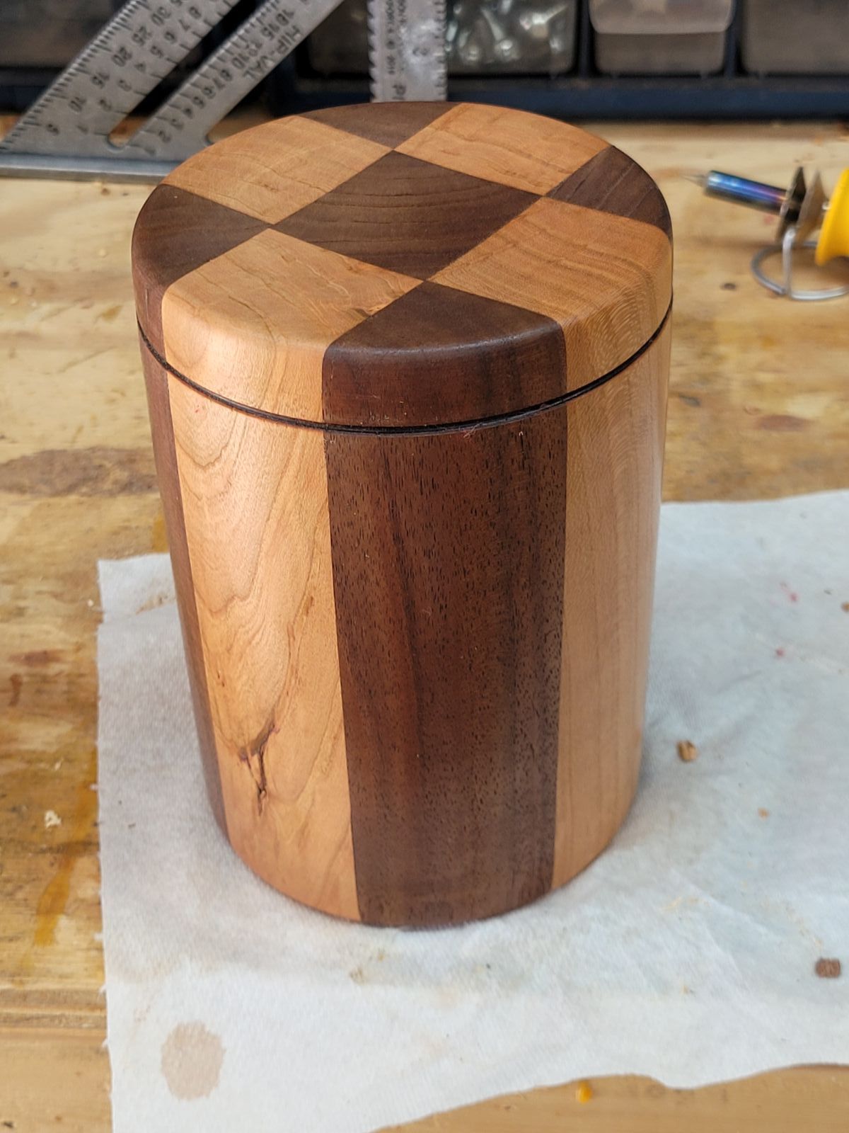 Cherry and walnut box