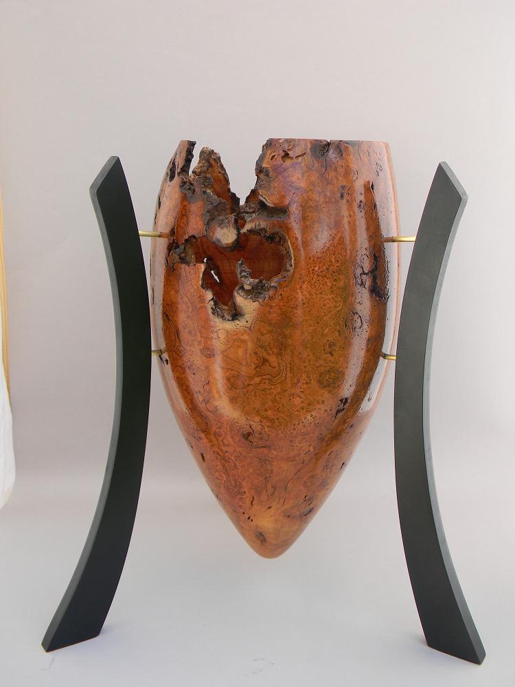 Cherry burl vase