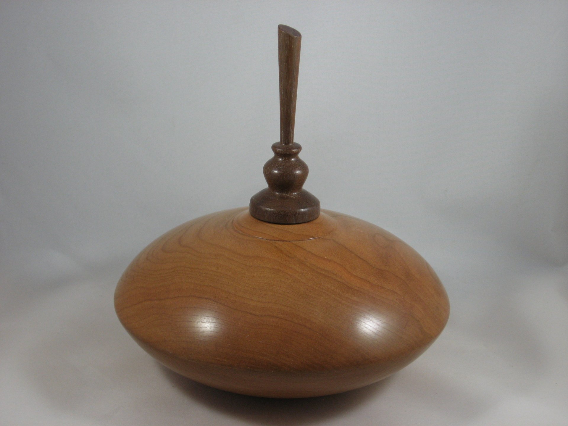 Cherry Hollow Form w/Mahogany Finial