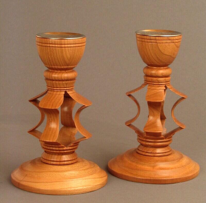 Cherry inside-out candleholders