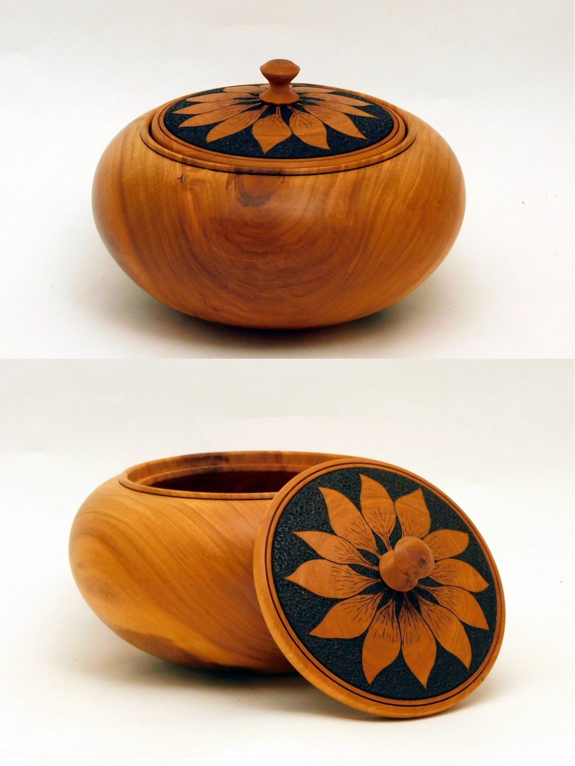 Cherry lidded bowl