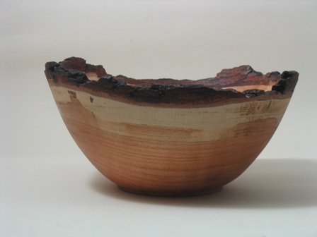cherry natural edge bowl