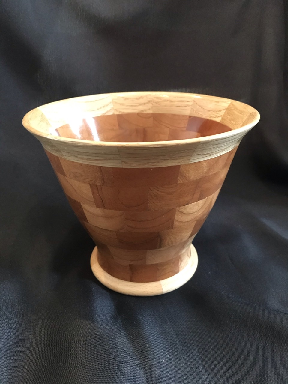 Cherry, white oak and beech bowl