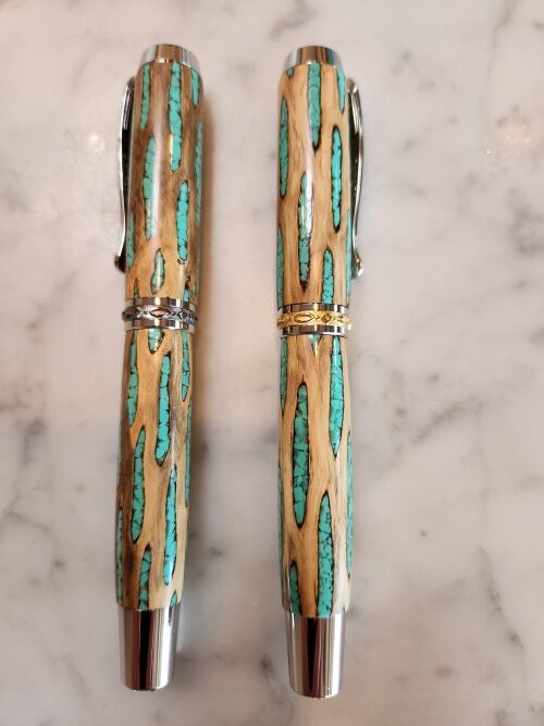 Cholla Cactus Pens with Inlay