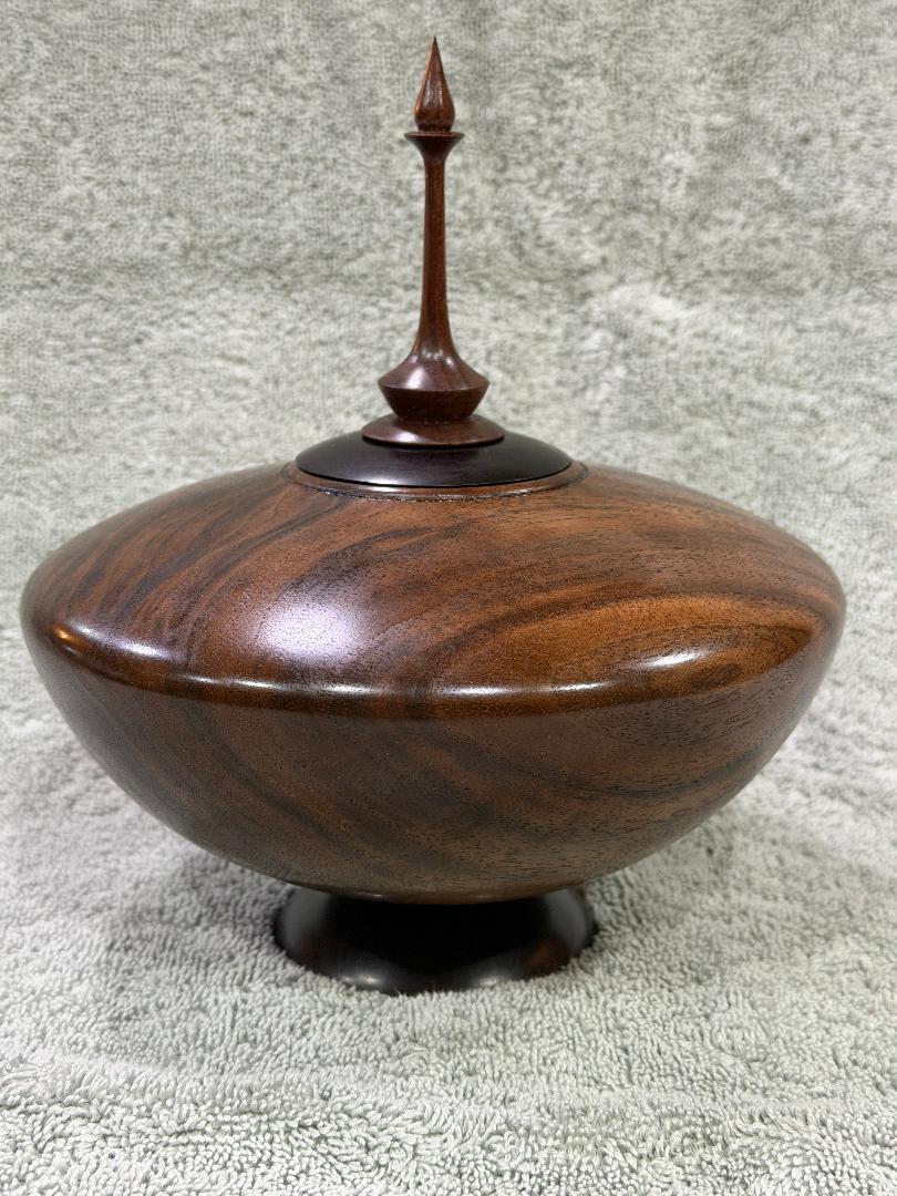 Claro Walnut w/African Blackwood foot and collar