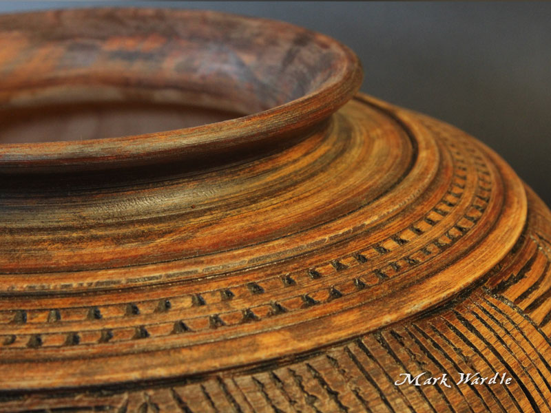 Close up of the cypress pot