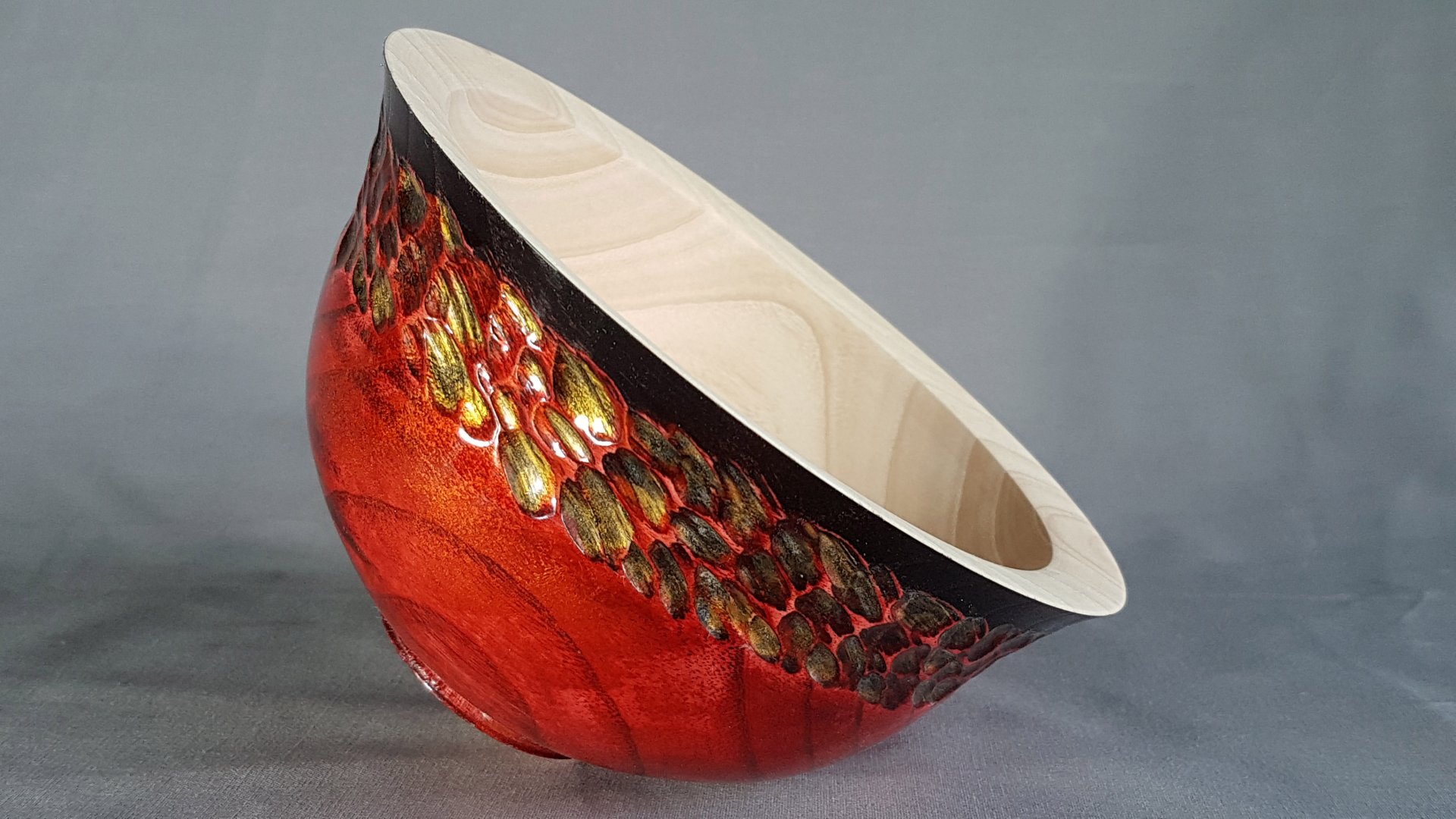 Colored and Textured Ash Bowl