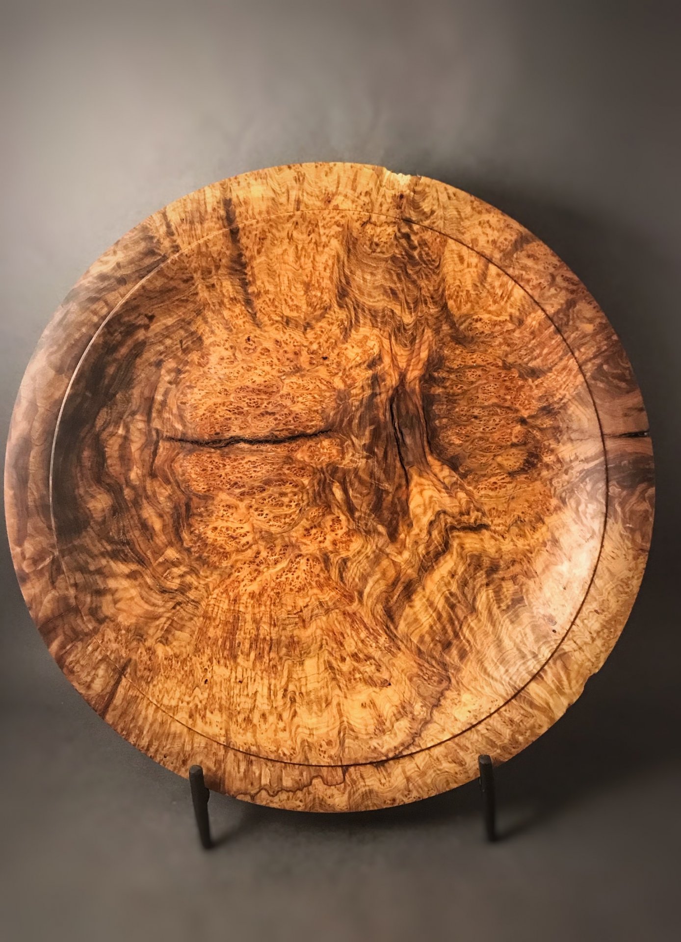 Crack in a burl