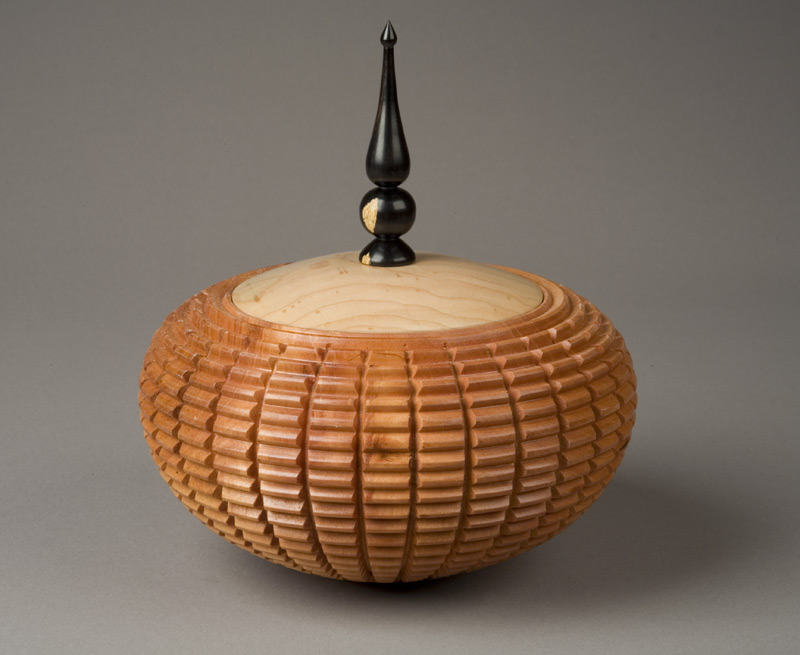 Cuban Mahogany Lidded Bowl