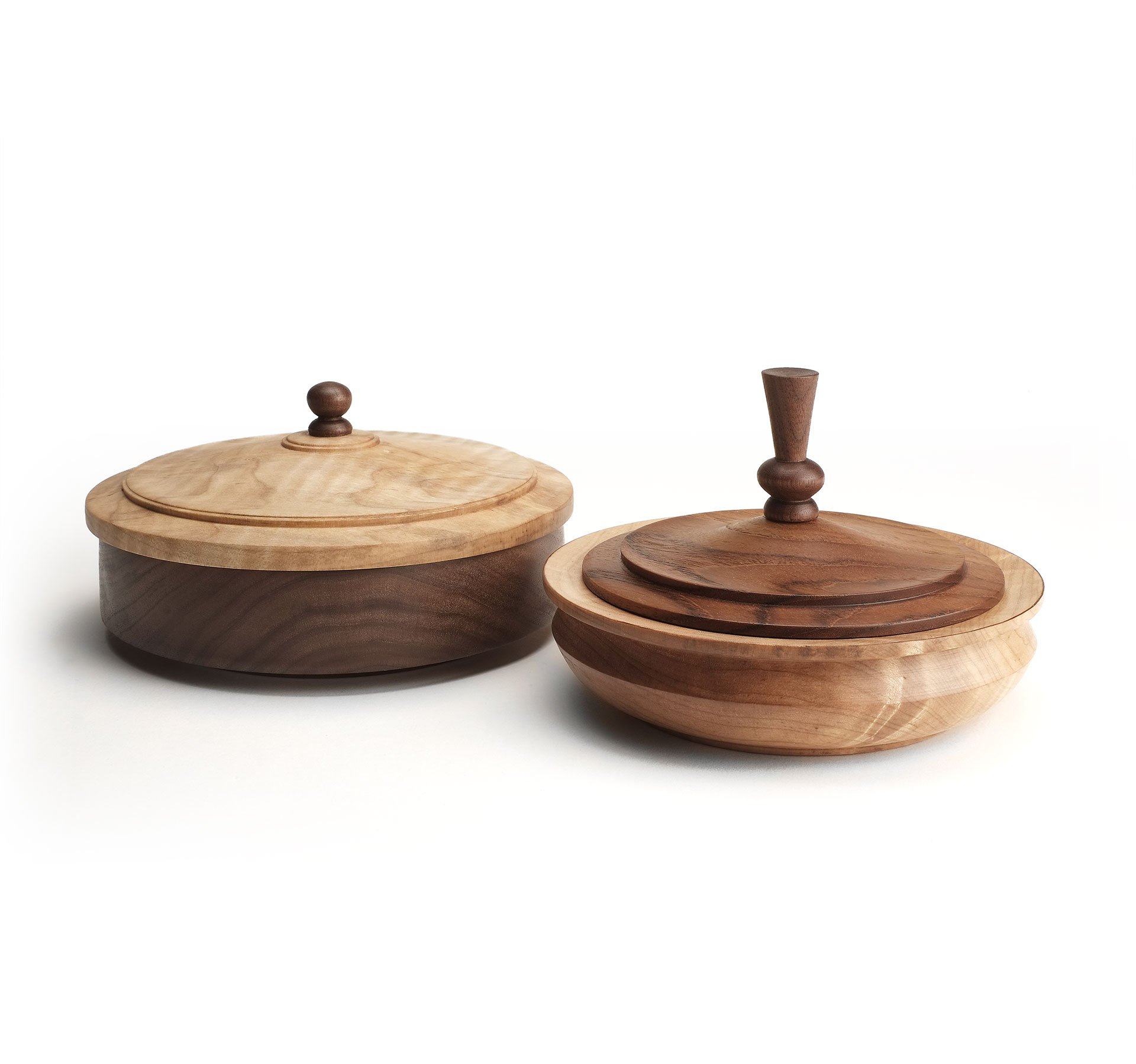 Curley Maple & Walnut Boxes