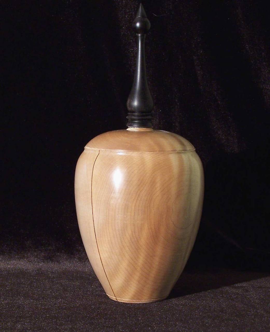 Curly Maple Vase w/ Lid