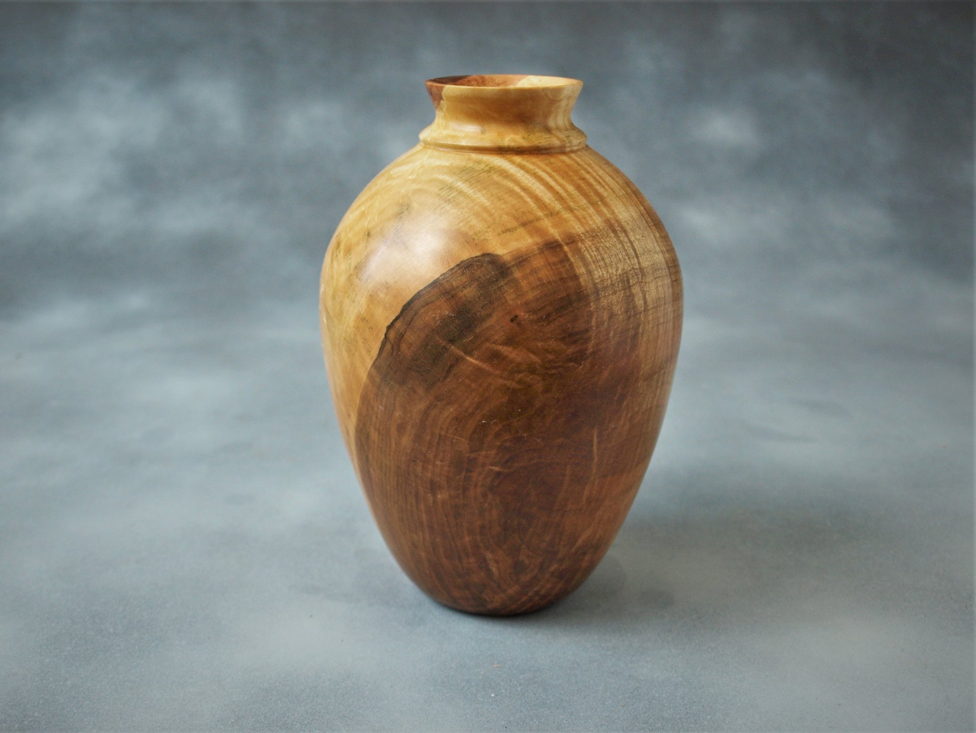 Curly maple vase