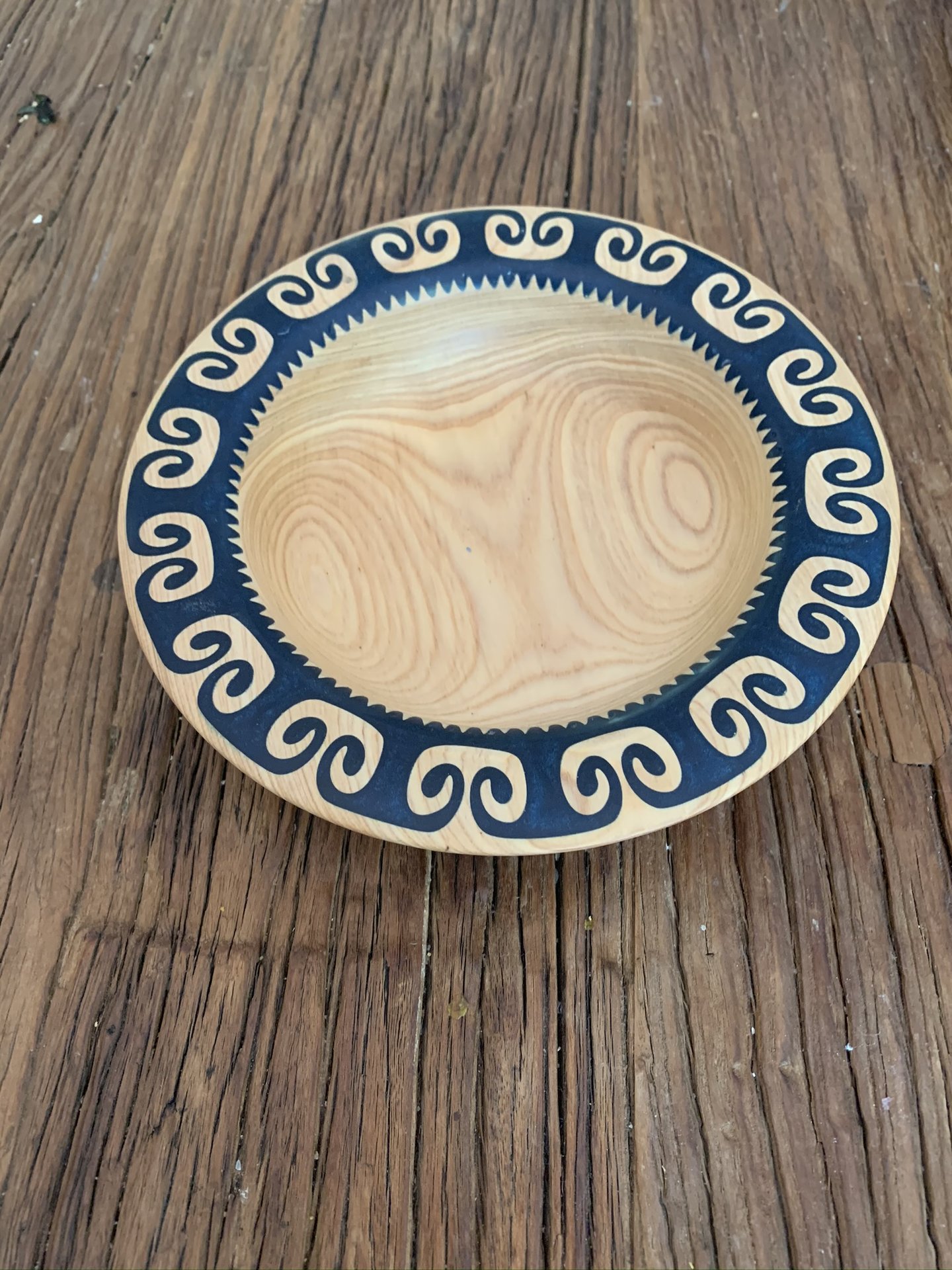 Cypress bowl with inlays