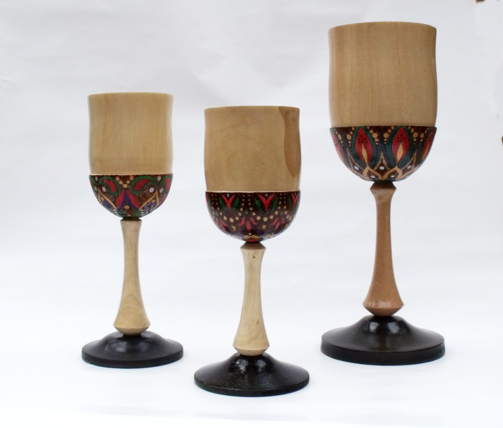 Decorated goblets