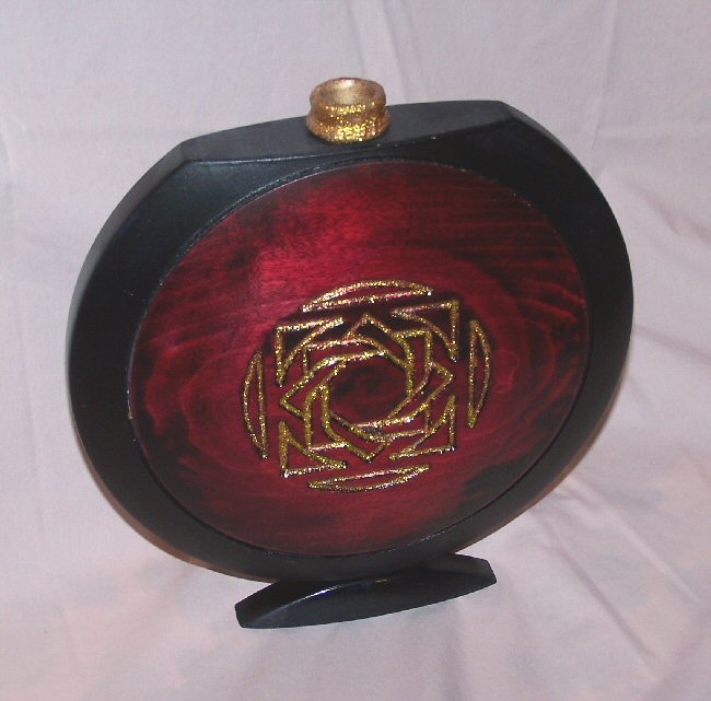 Dyed canteen vase