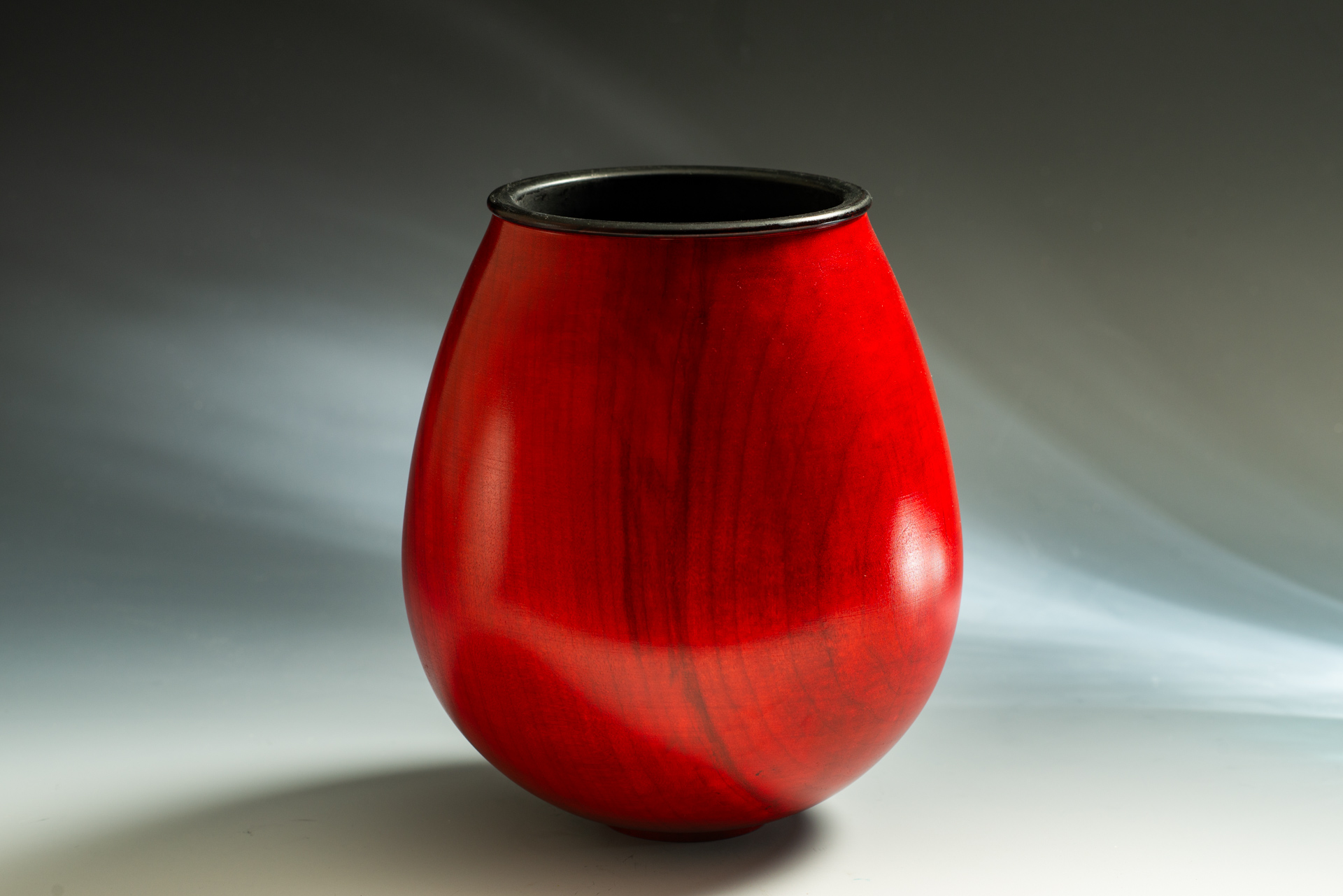 Dyed maple vase