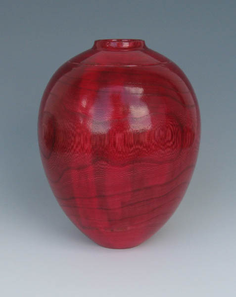 Dyed Red Vase
