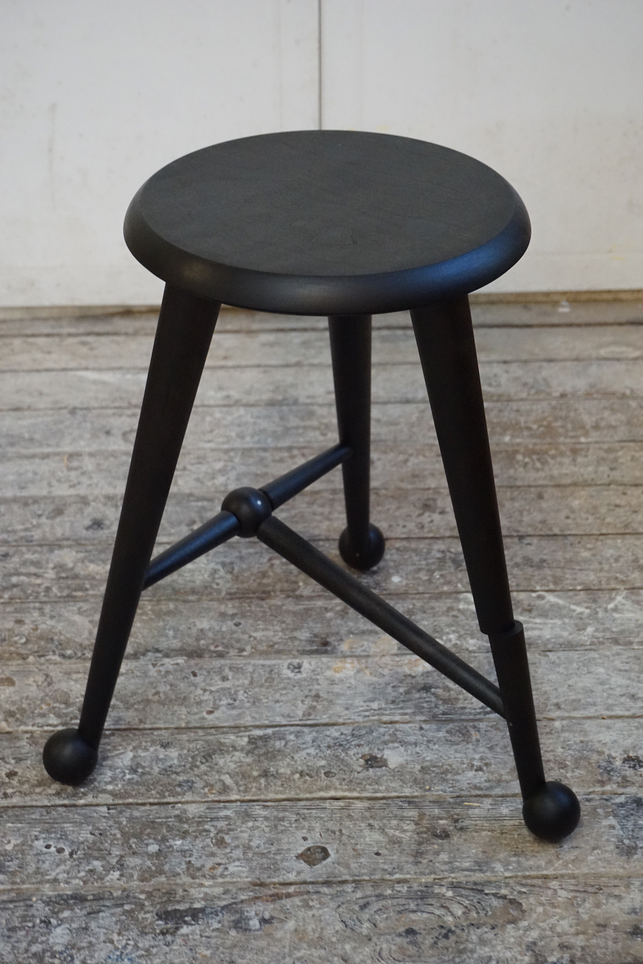 Ebonized cherry stool
