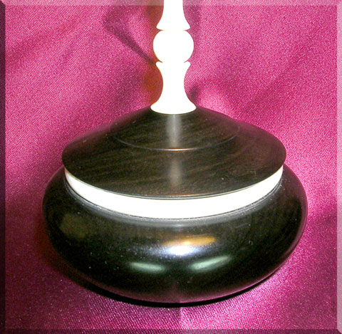 Ebony & Ivory Finial Box (detail)