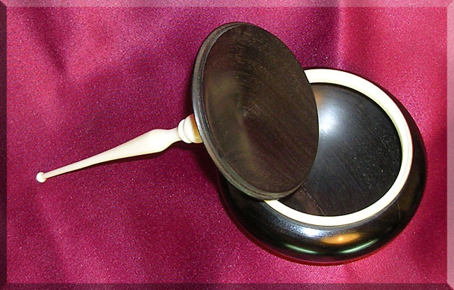 Ebony & Ivory Finial Box (detail)