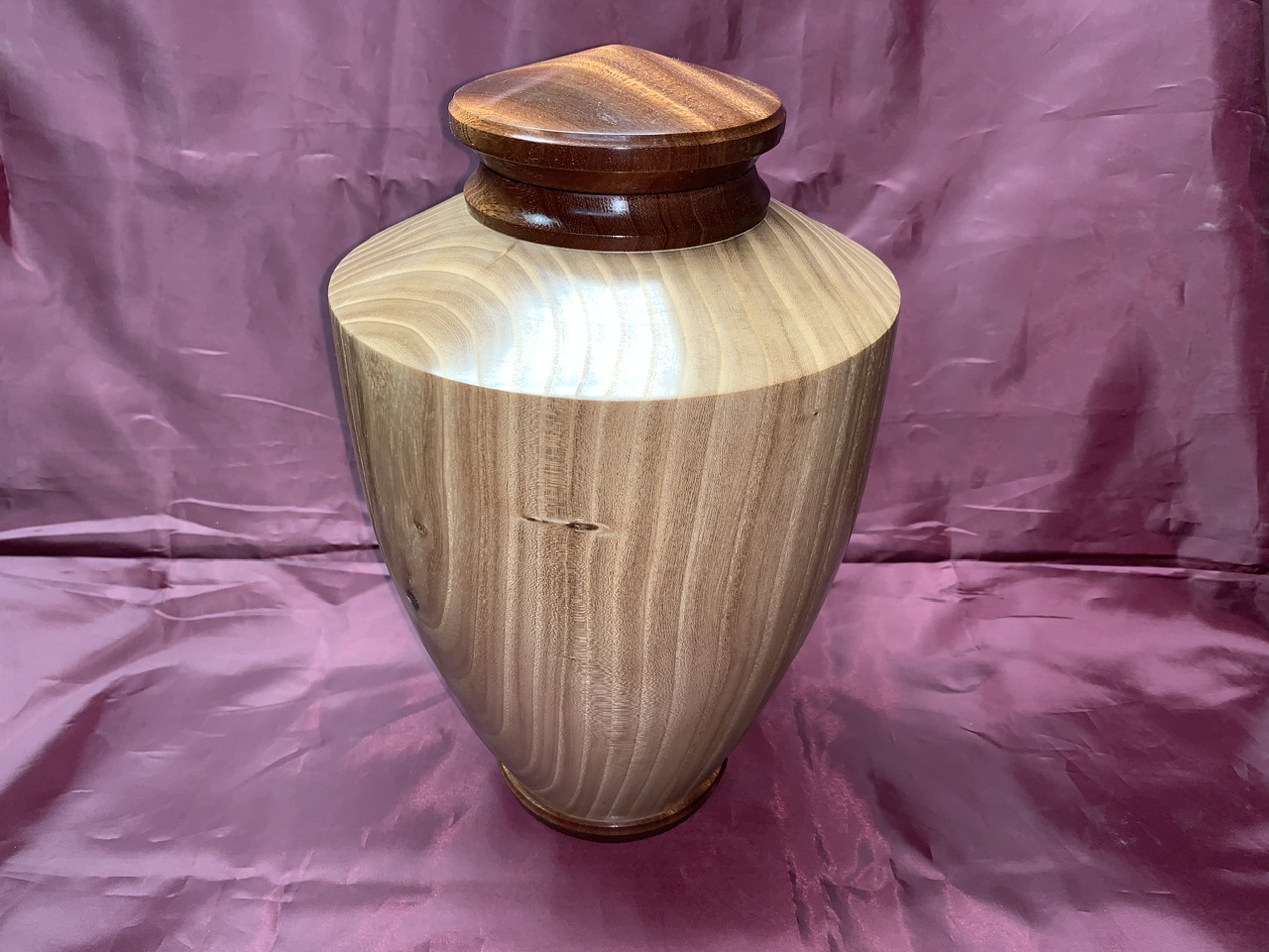 Elm and Sapele Urn