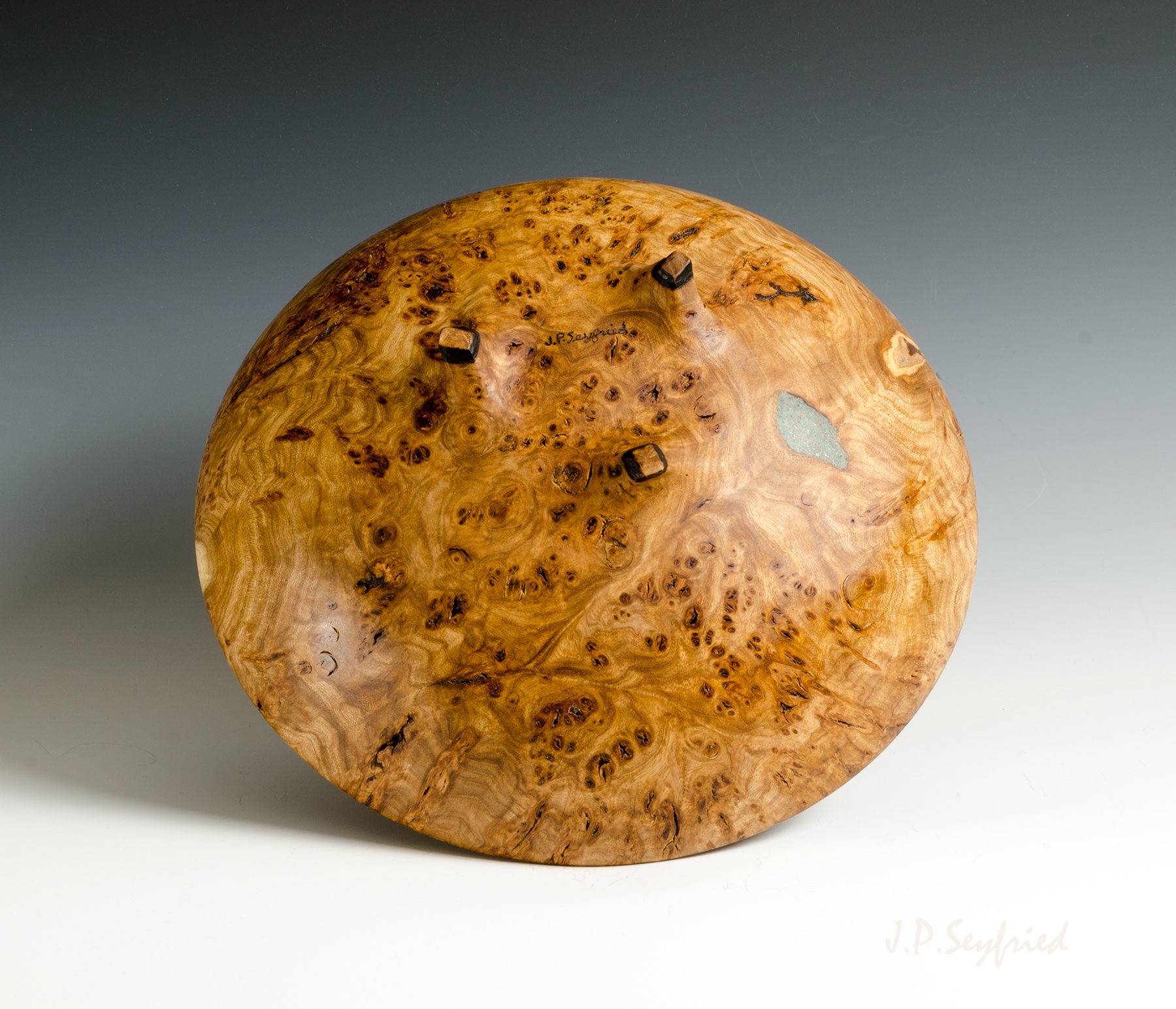 Elm Burl Footed Bowl
