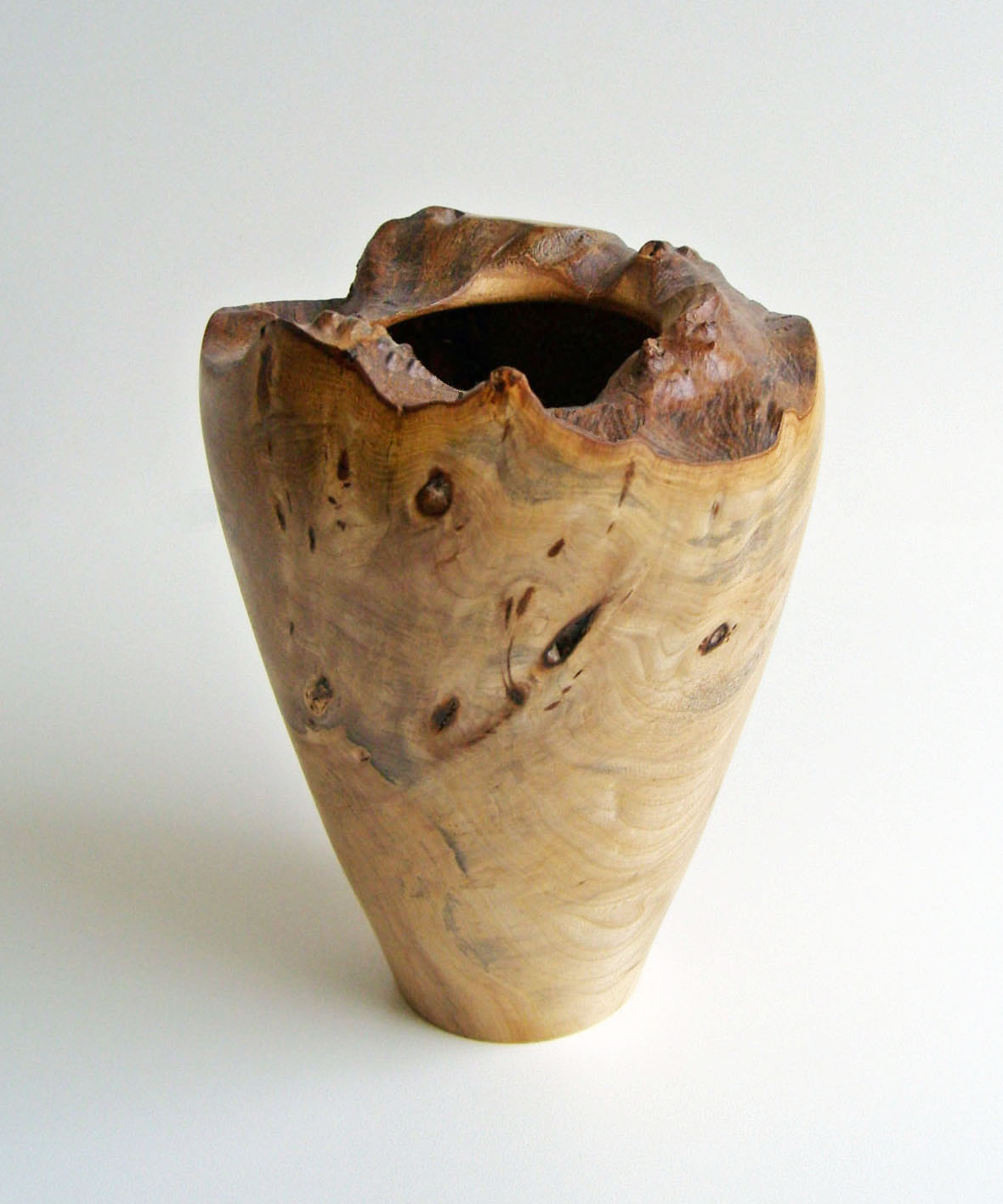 Elm burl vase