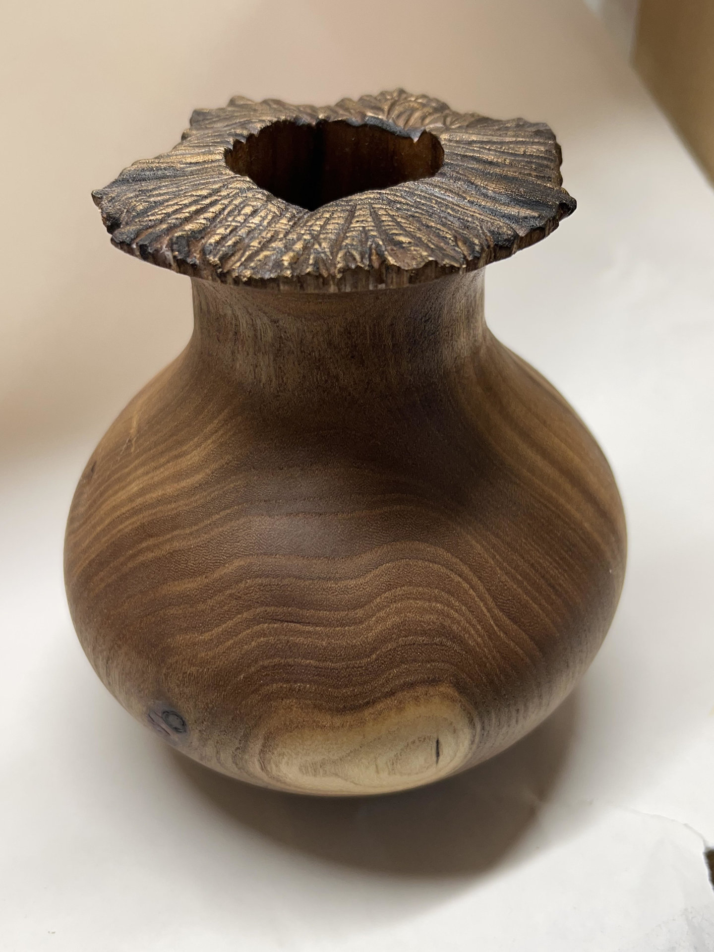 Elm Carved Hollow Form (Pic #1)