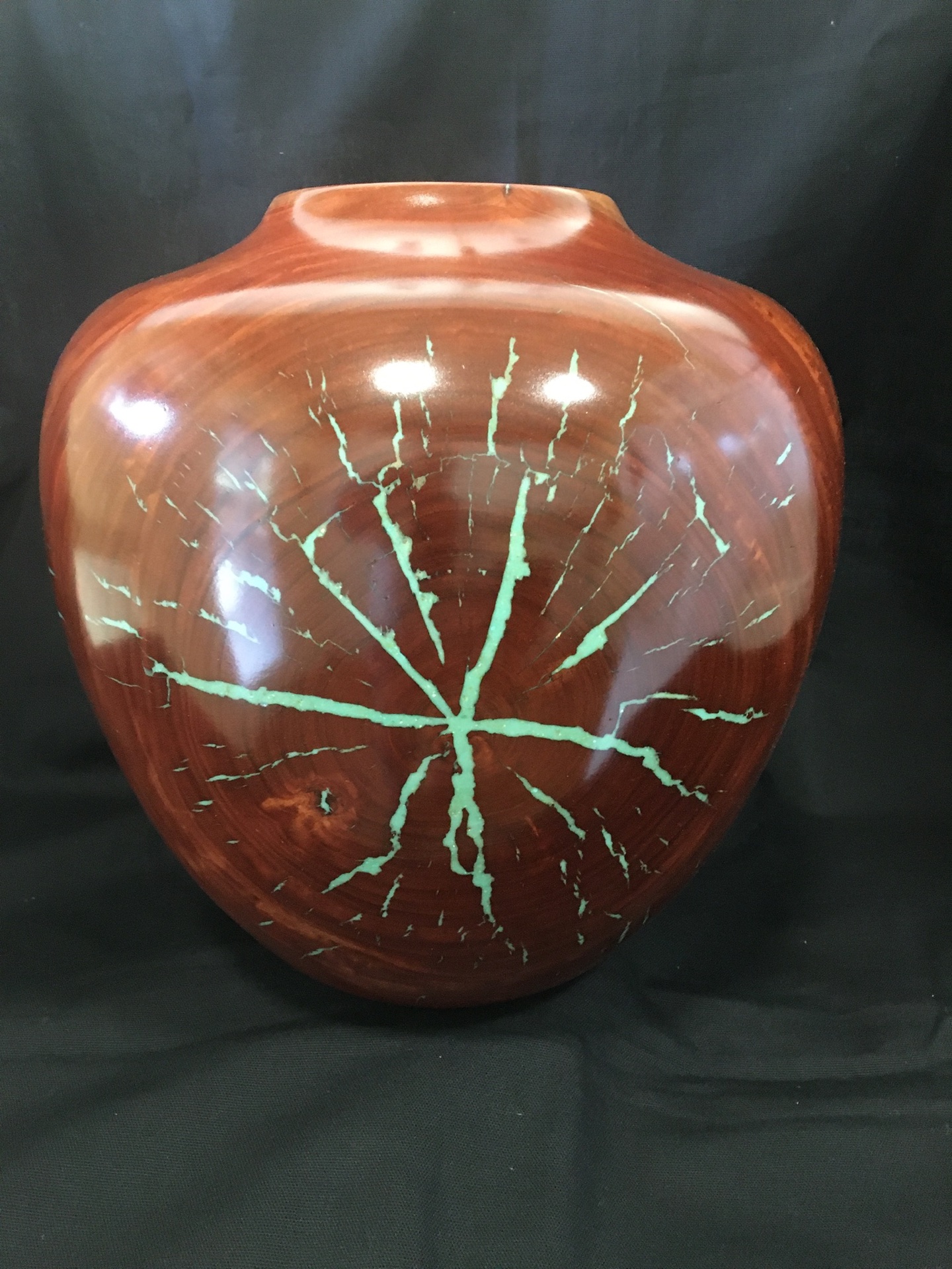 Eucalyptus with turquoise inlay