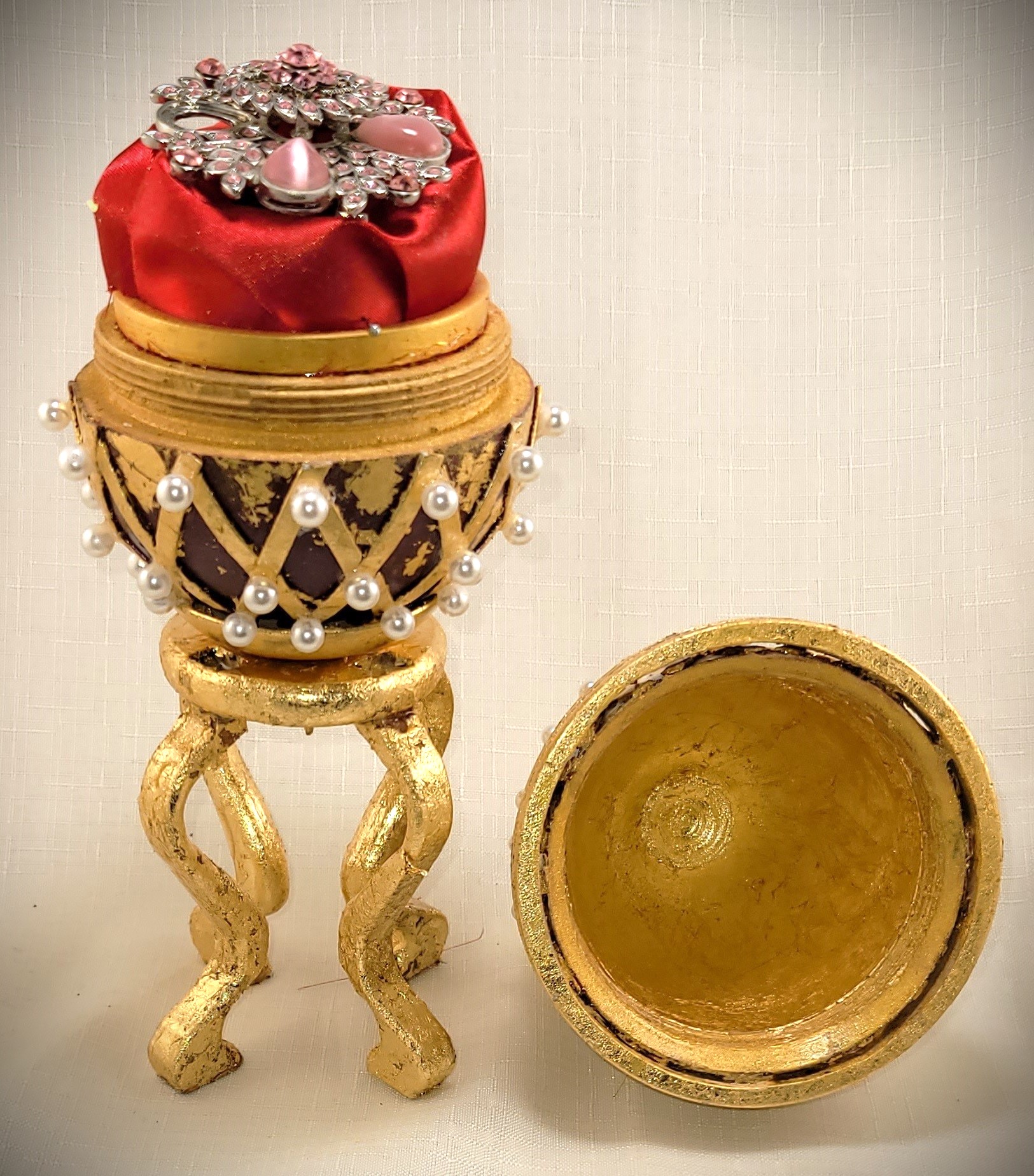 Faux Faberge' Egg Inside
