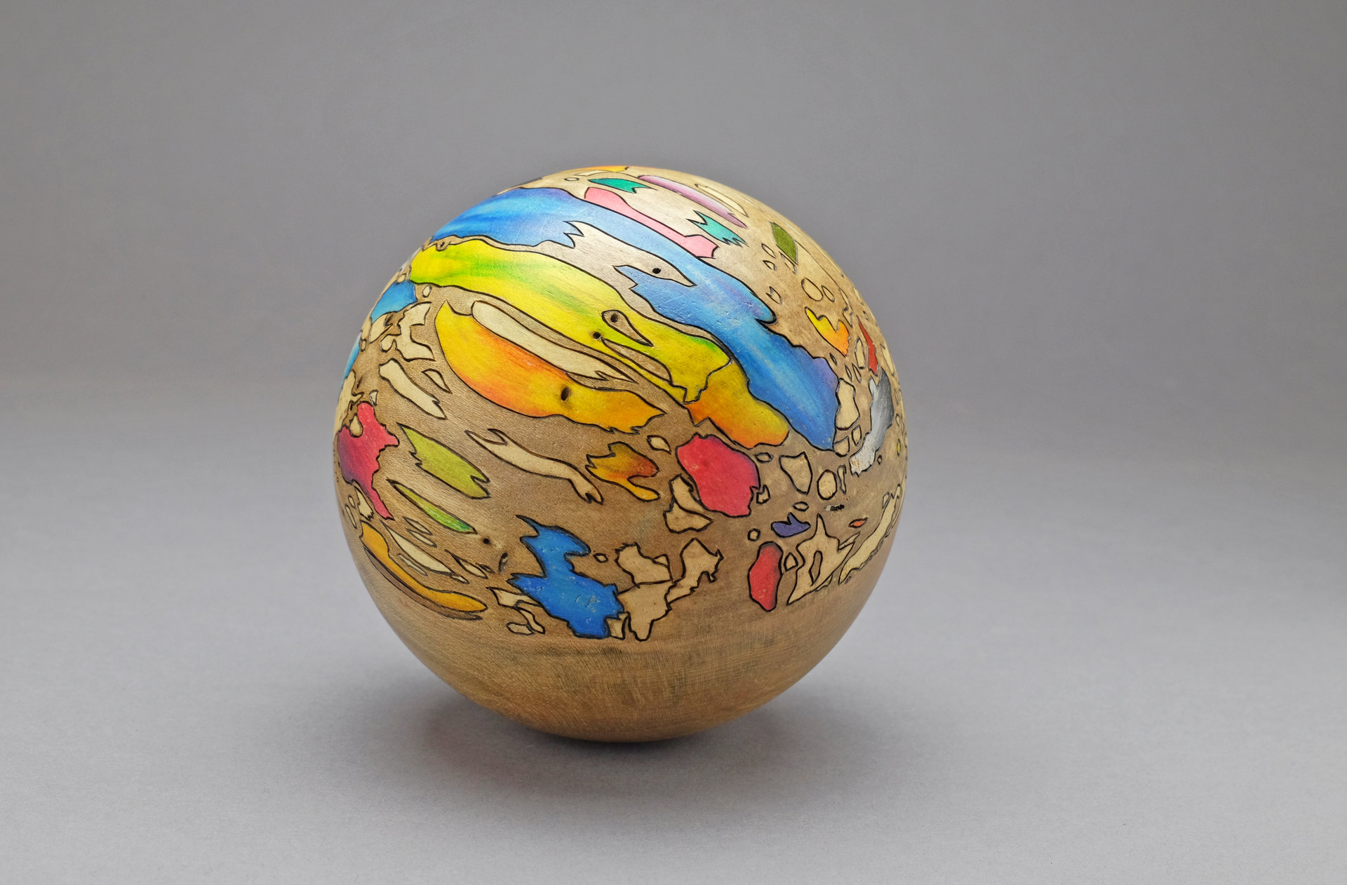 Faux Spalted Sphere
