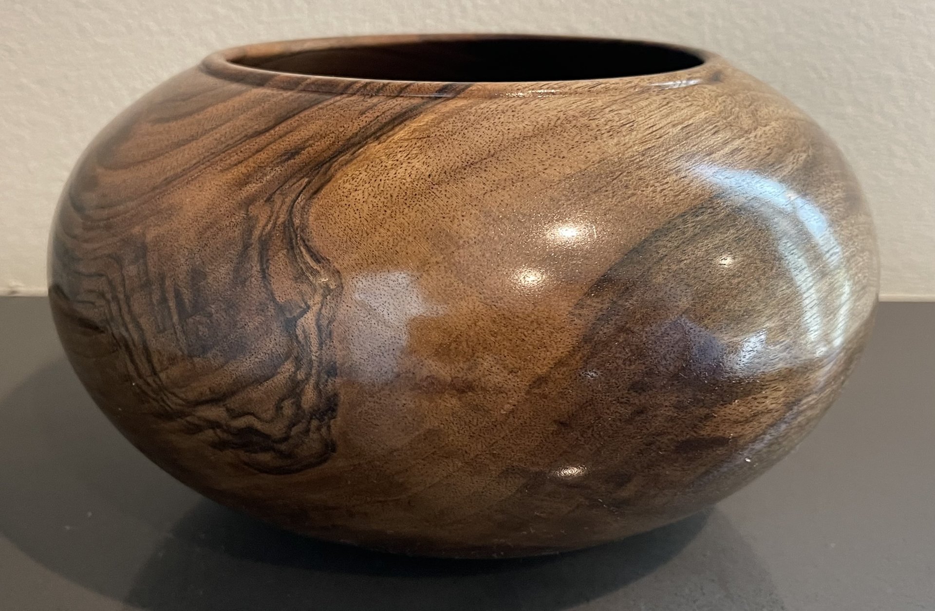 Figured Claro walnut bowl