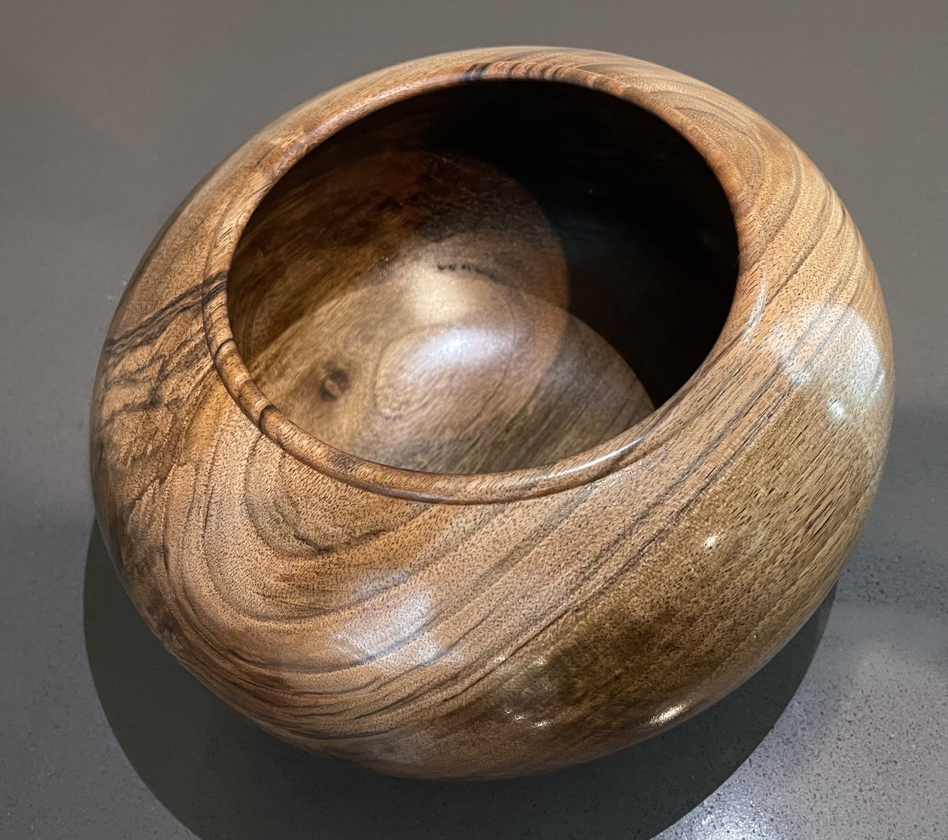 Figured Claro walnut bowl