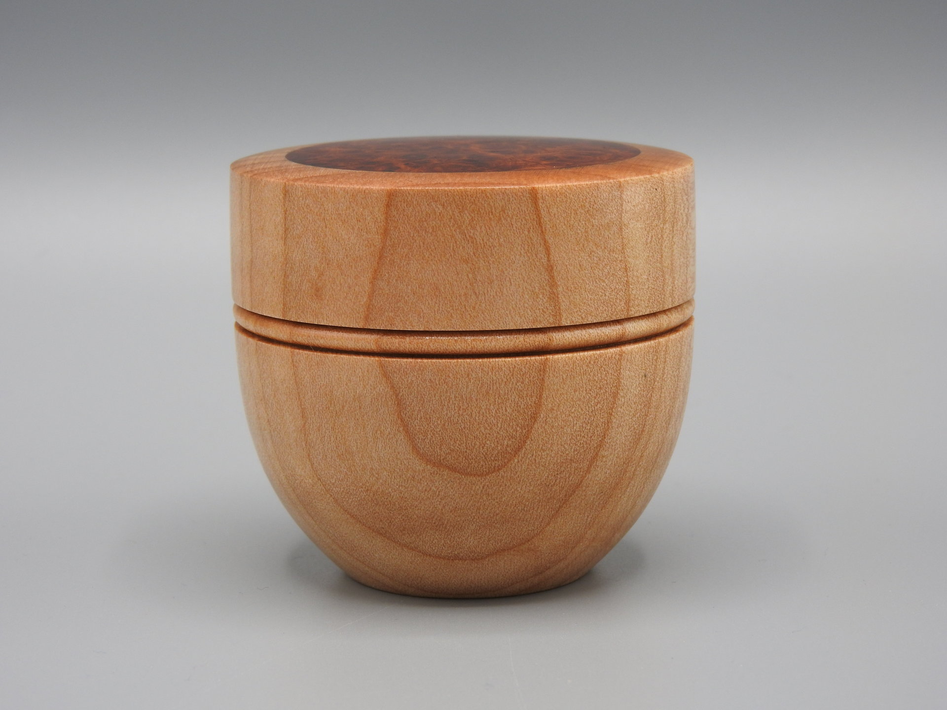 Figured Maple and Amboyna Burl Box