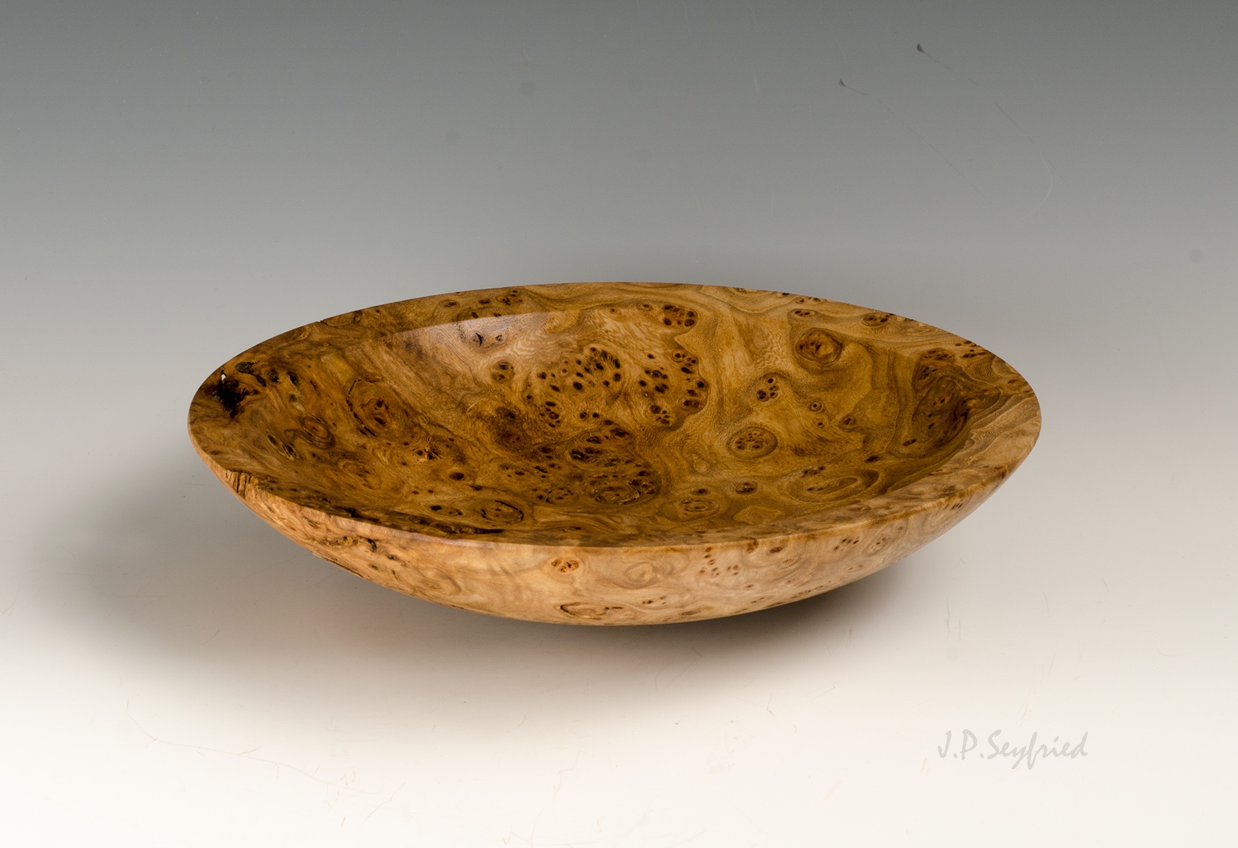 Footed Elm Burl Bowl