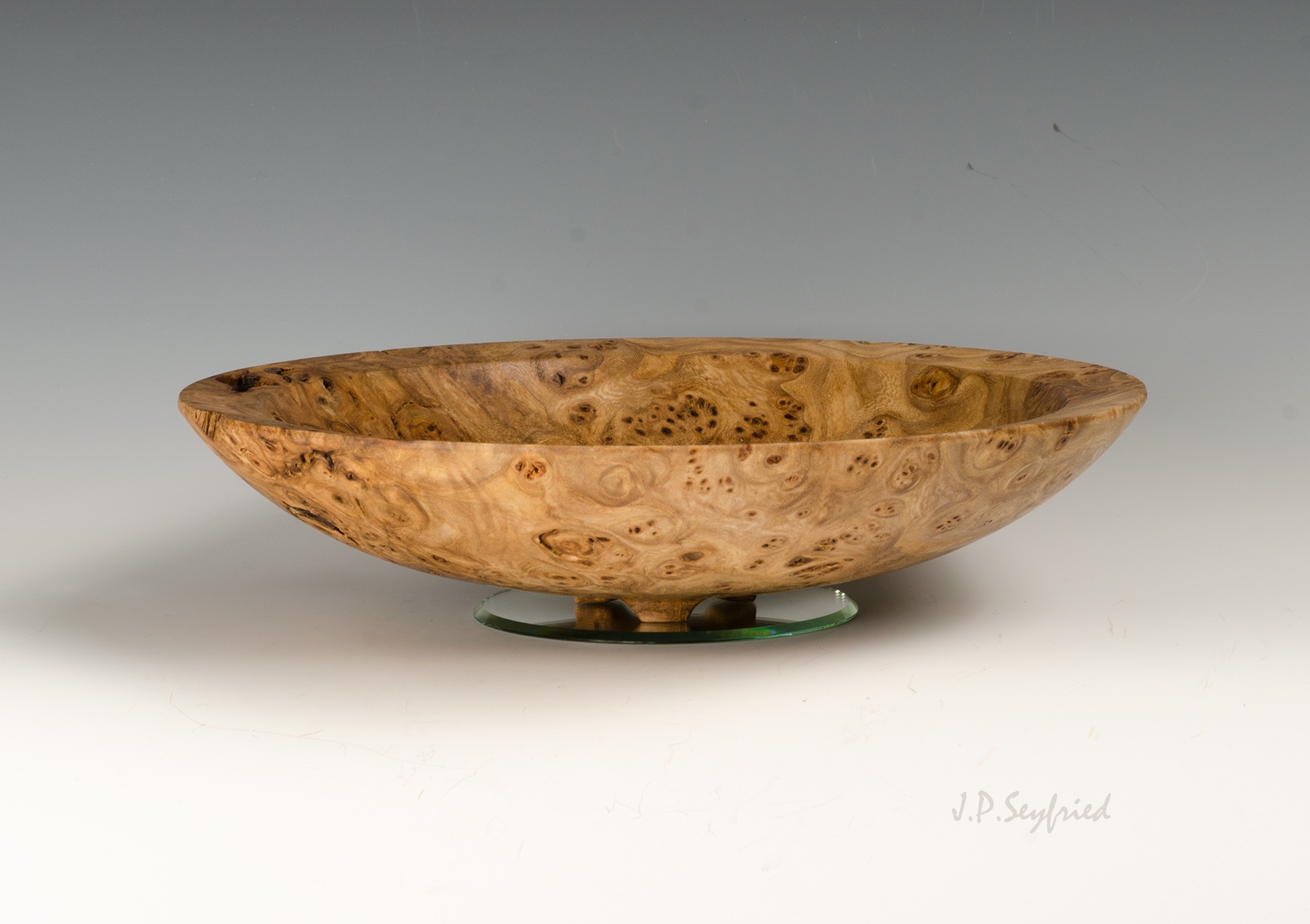 Footed Elm Burl Bowl