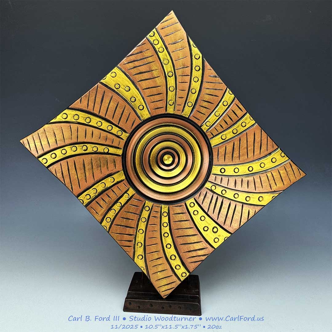 Gold and Copper Creature From the Deep Rectangular Bowl