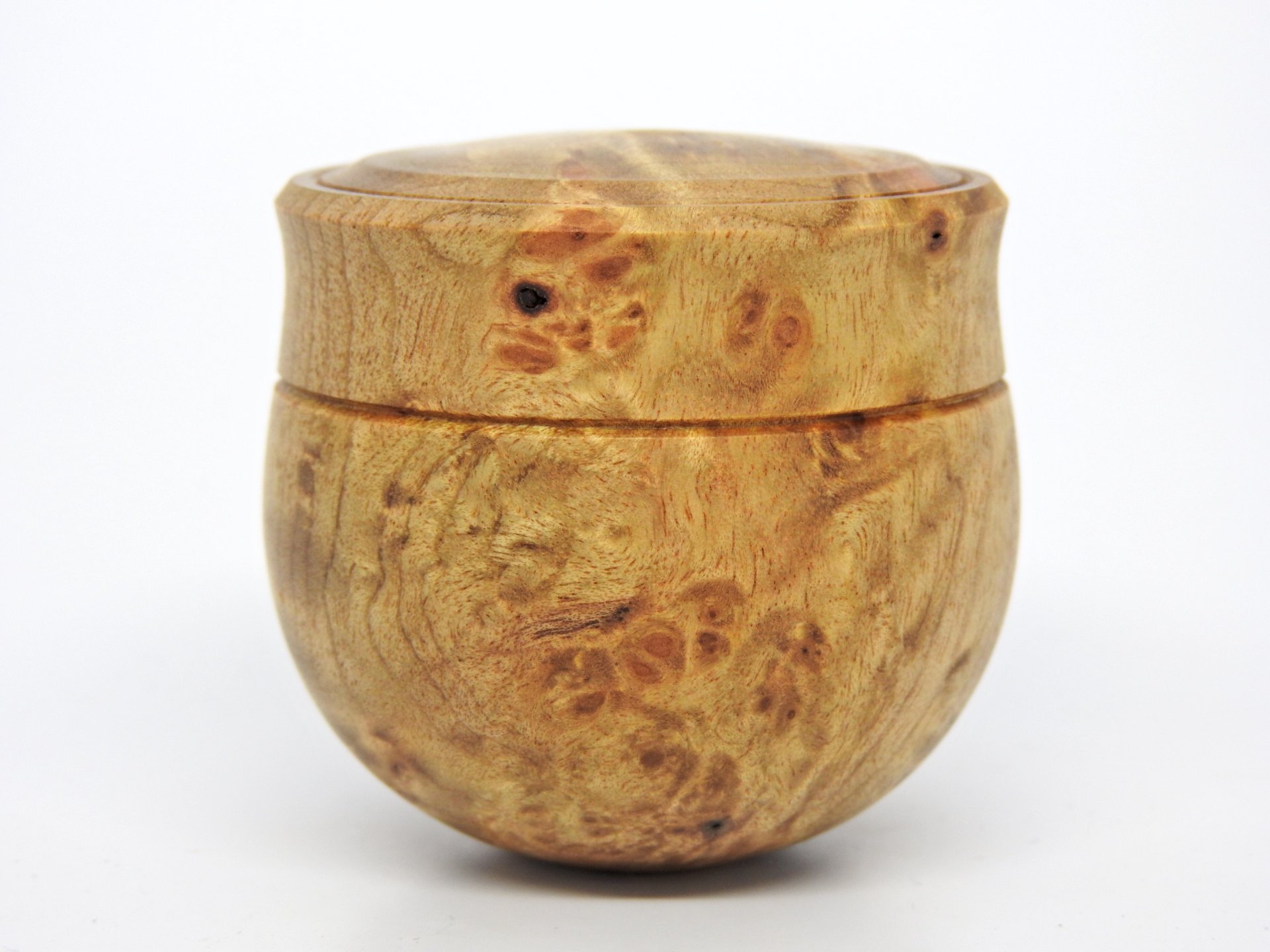 Golden Madrone Burl Round Bottom Box