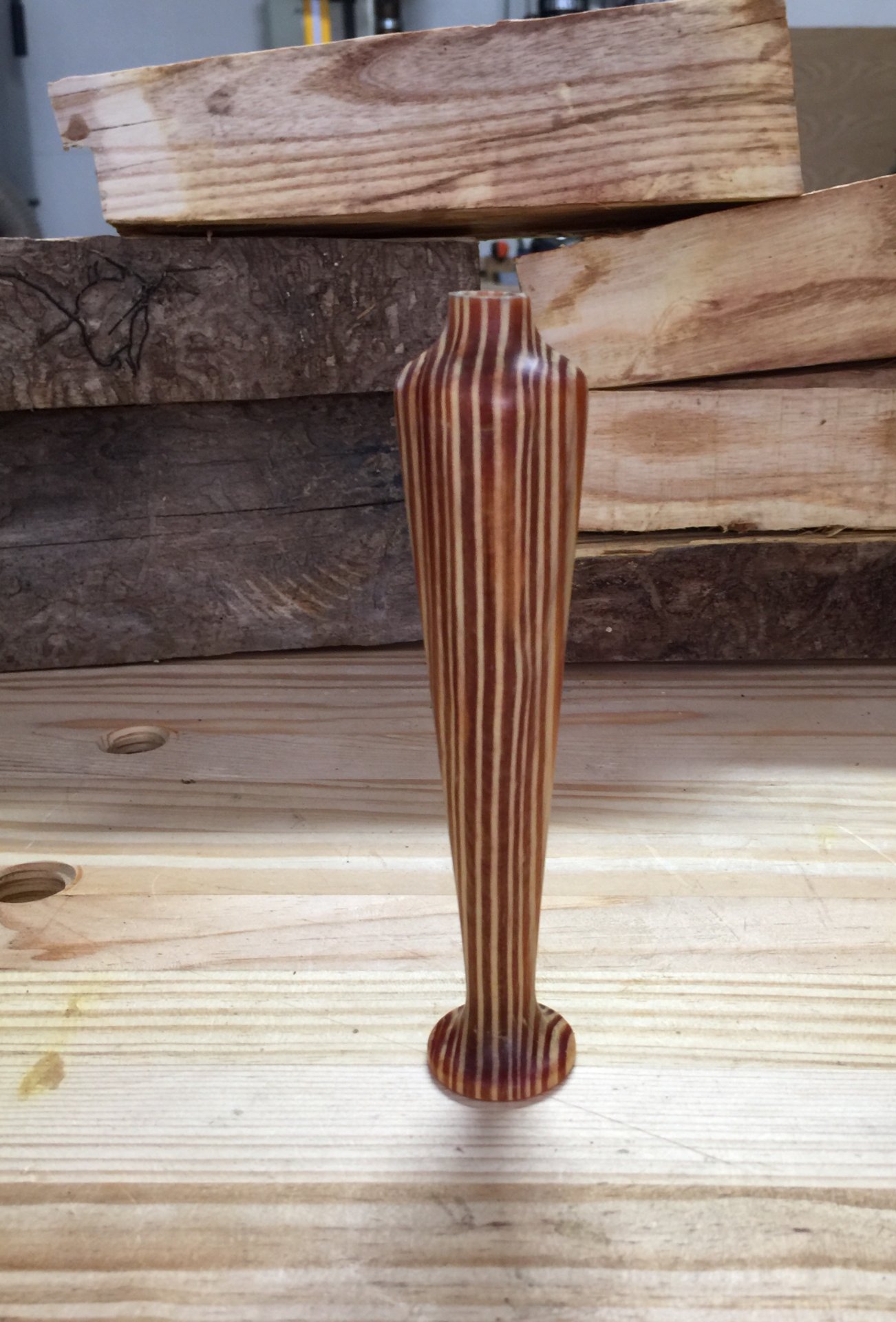 Heart Pine Bud Vase