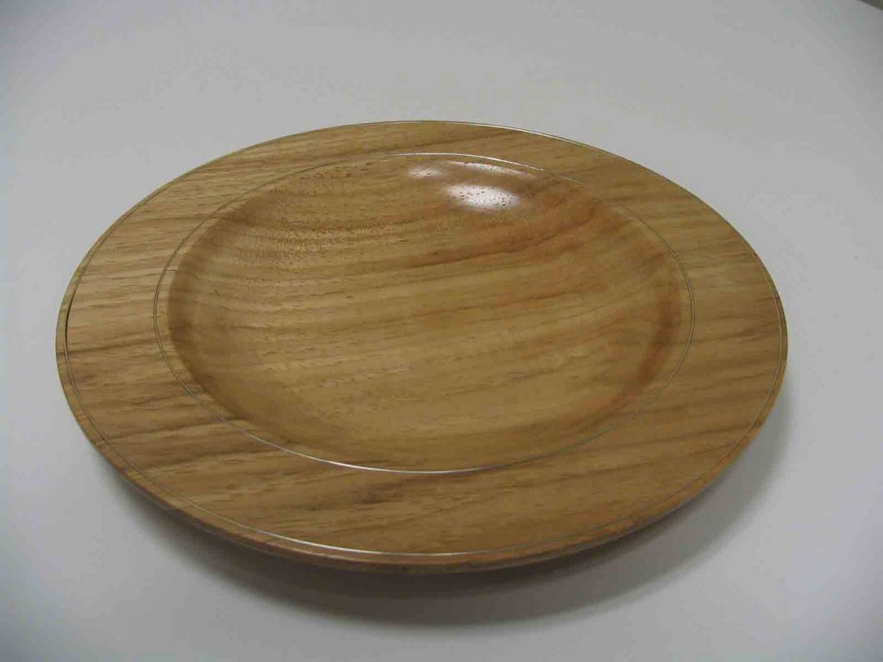 Hickory with silver inlay