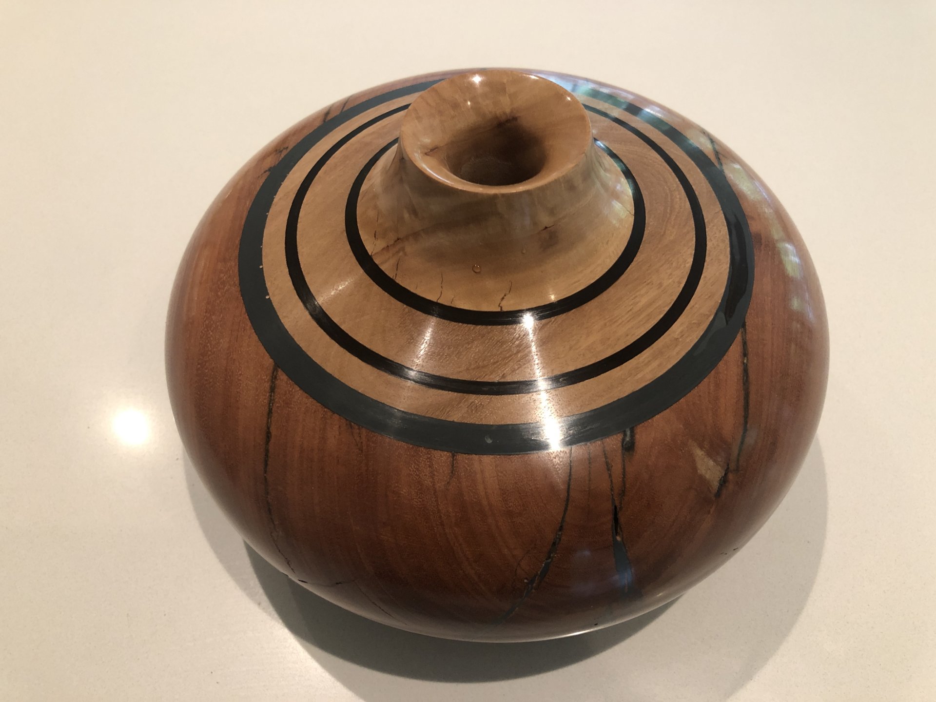 Hollow form 200mm x 140mm  - three Australian hardwoods